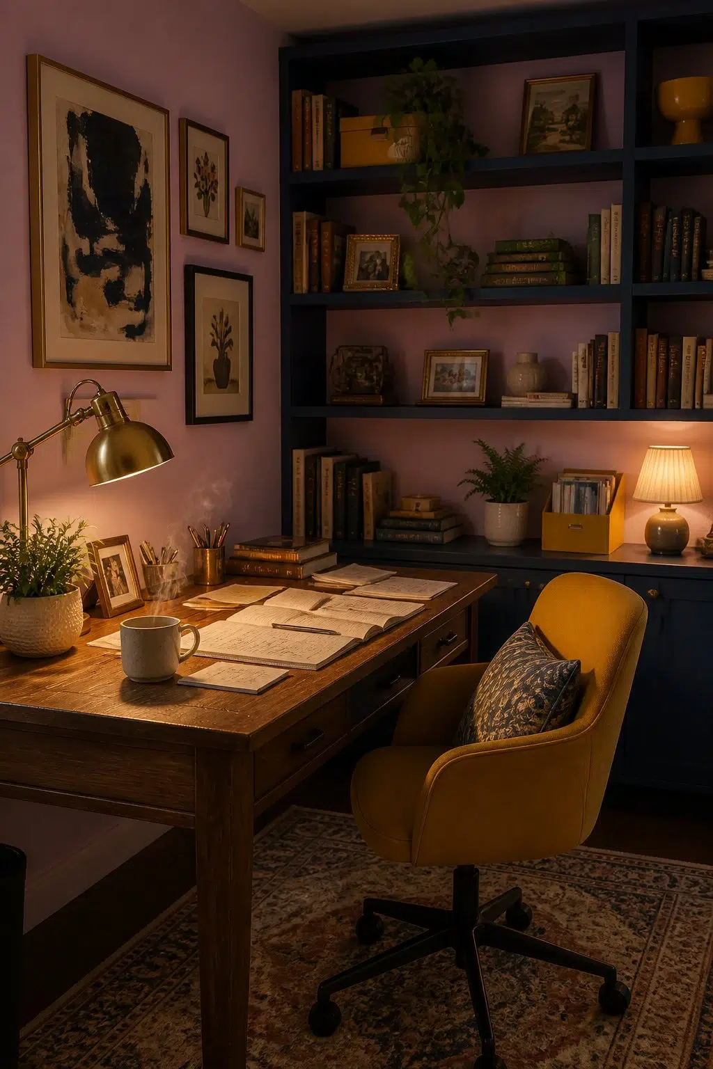 Sherwin-Williams Child's Play in a unique home office