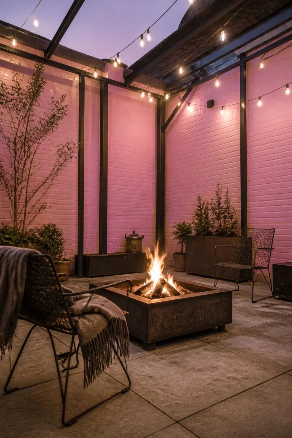 industrial patio featuring Child's Play by Sherwin-Williams