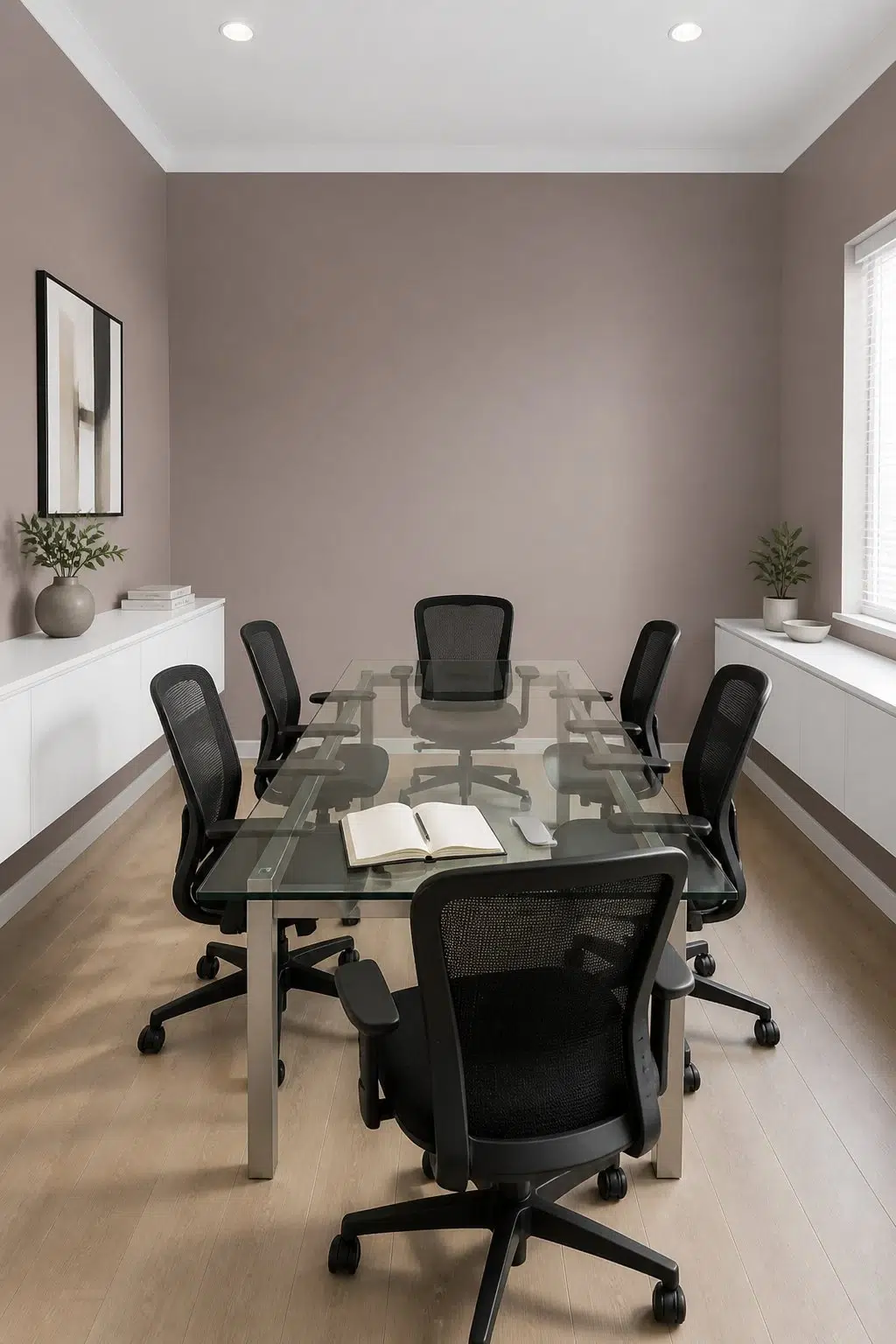 Chinchilla paint in a contemporary dining room