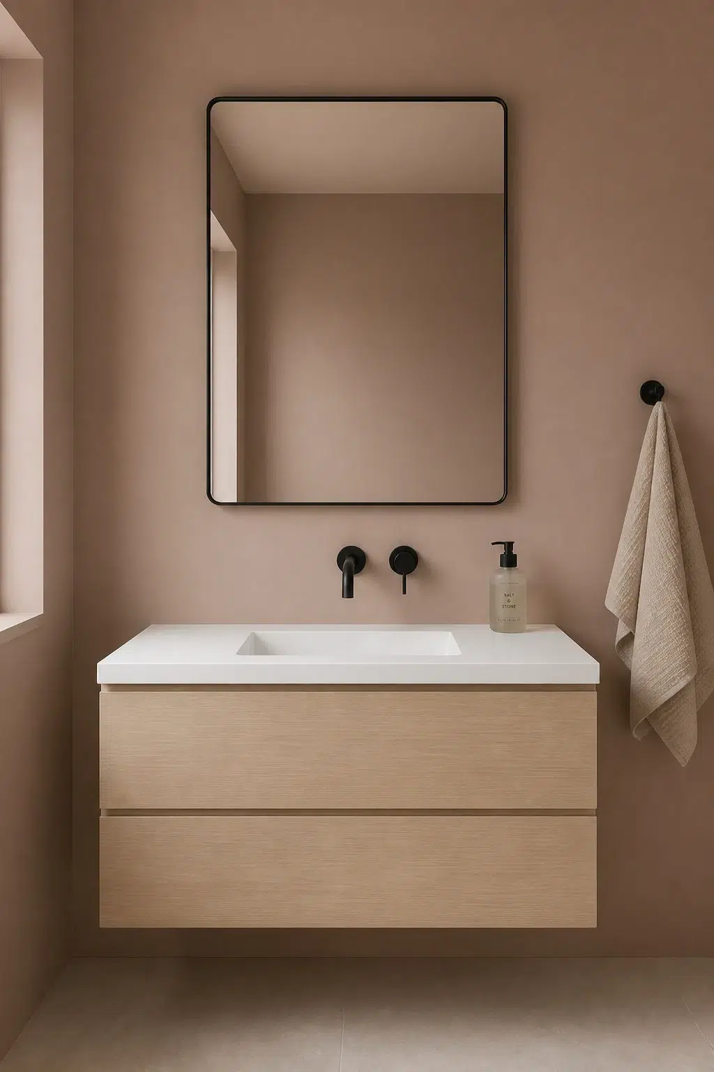 Chocolate Powder — minimalist bathroom