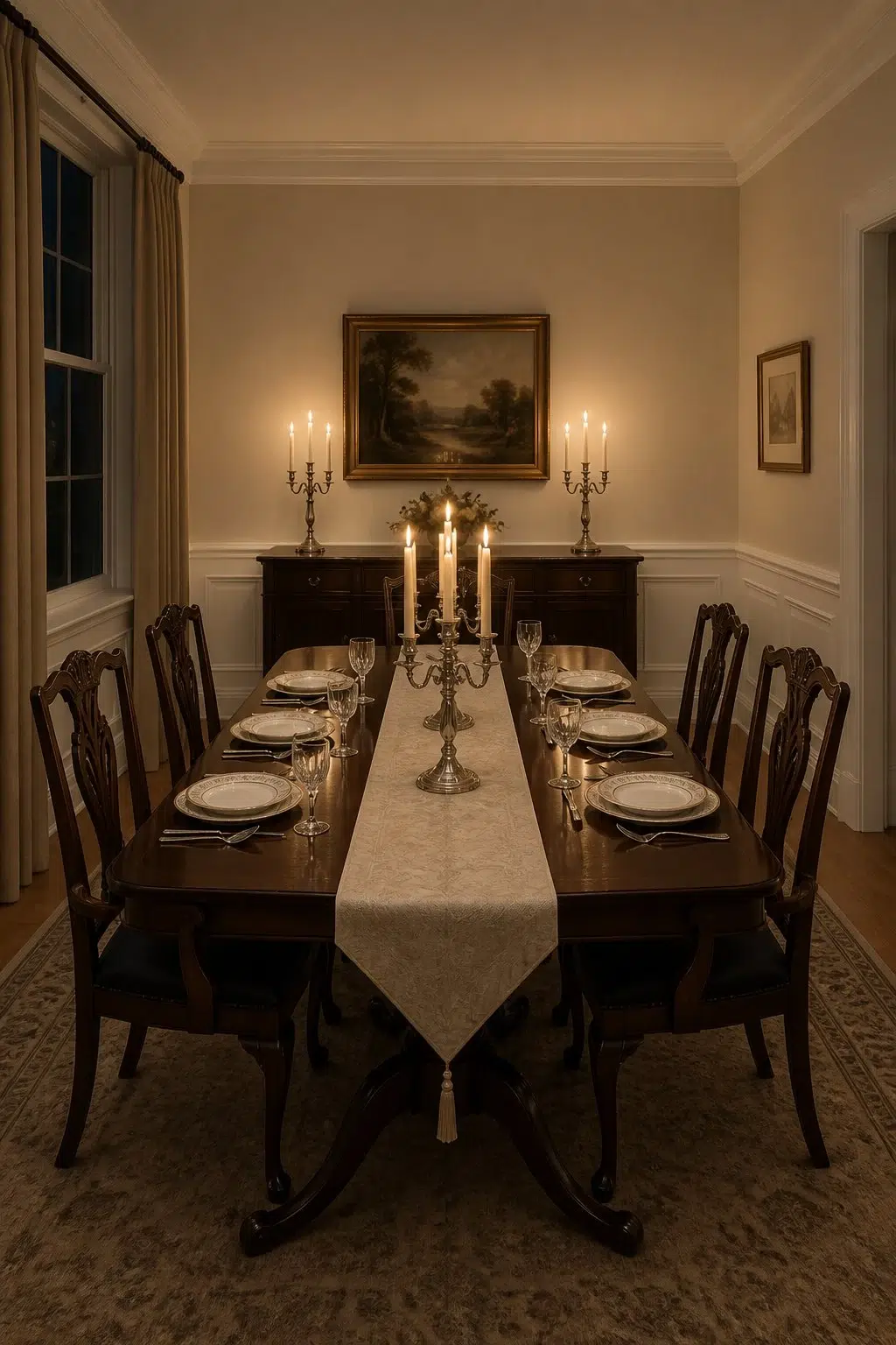 Chopsticks paint in a traditional dining room