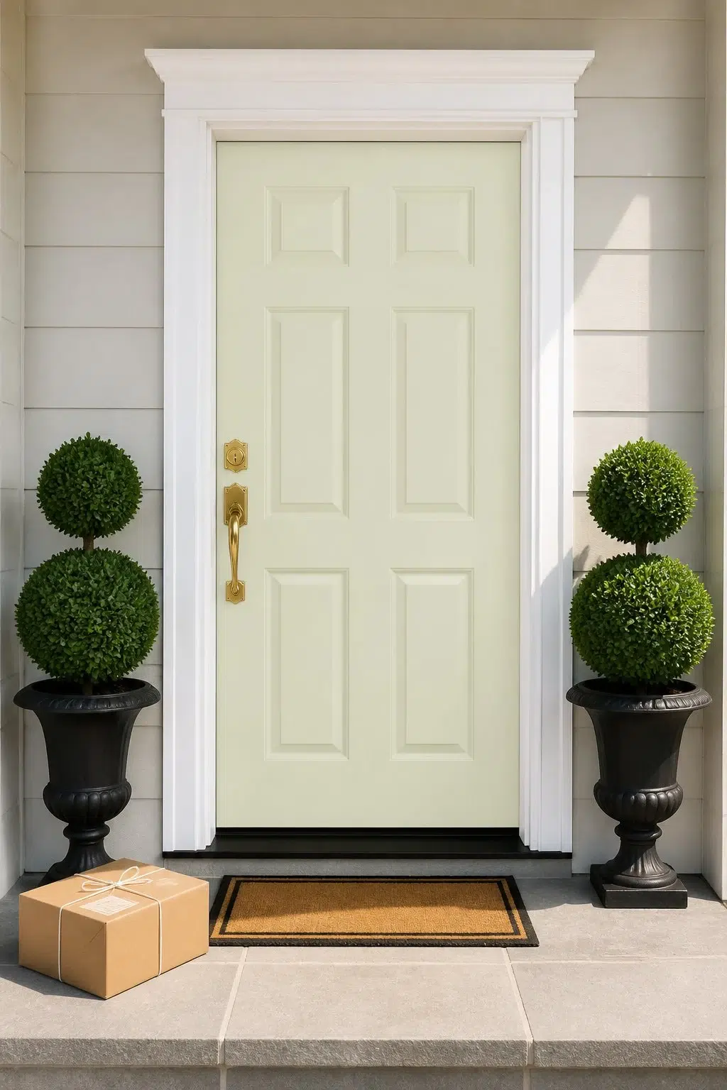 classy front door featuring Citrine by Sherwin-Williams