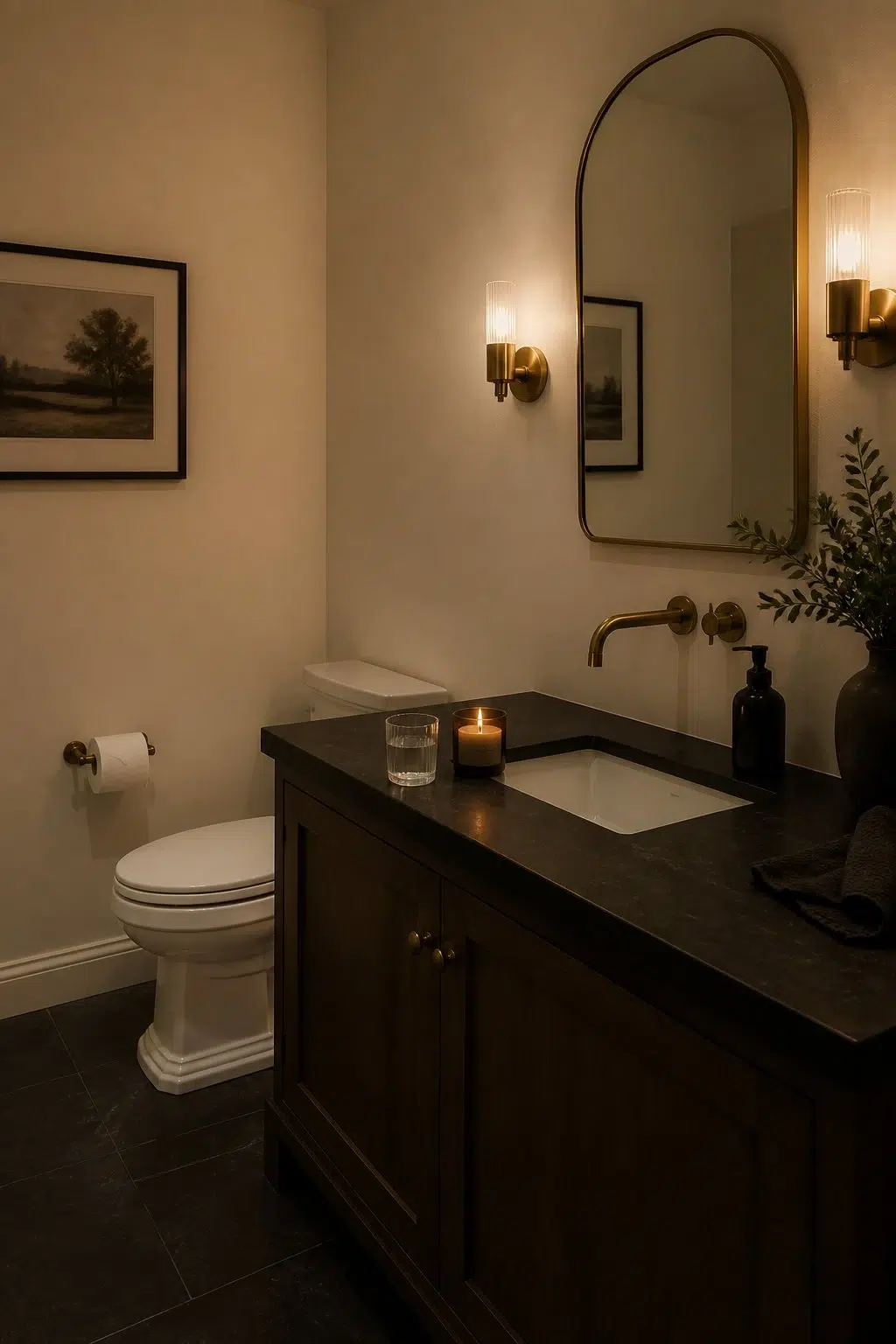 Classic Ivory — moody bathroom