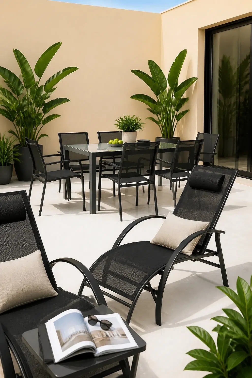 contemporary patio featuring Classic Ivory by Sherwin-Williams