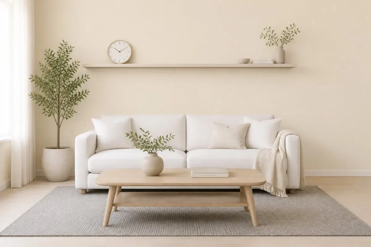 Classical White paint color — Living Room (Scandinavian)