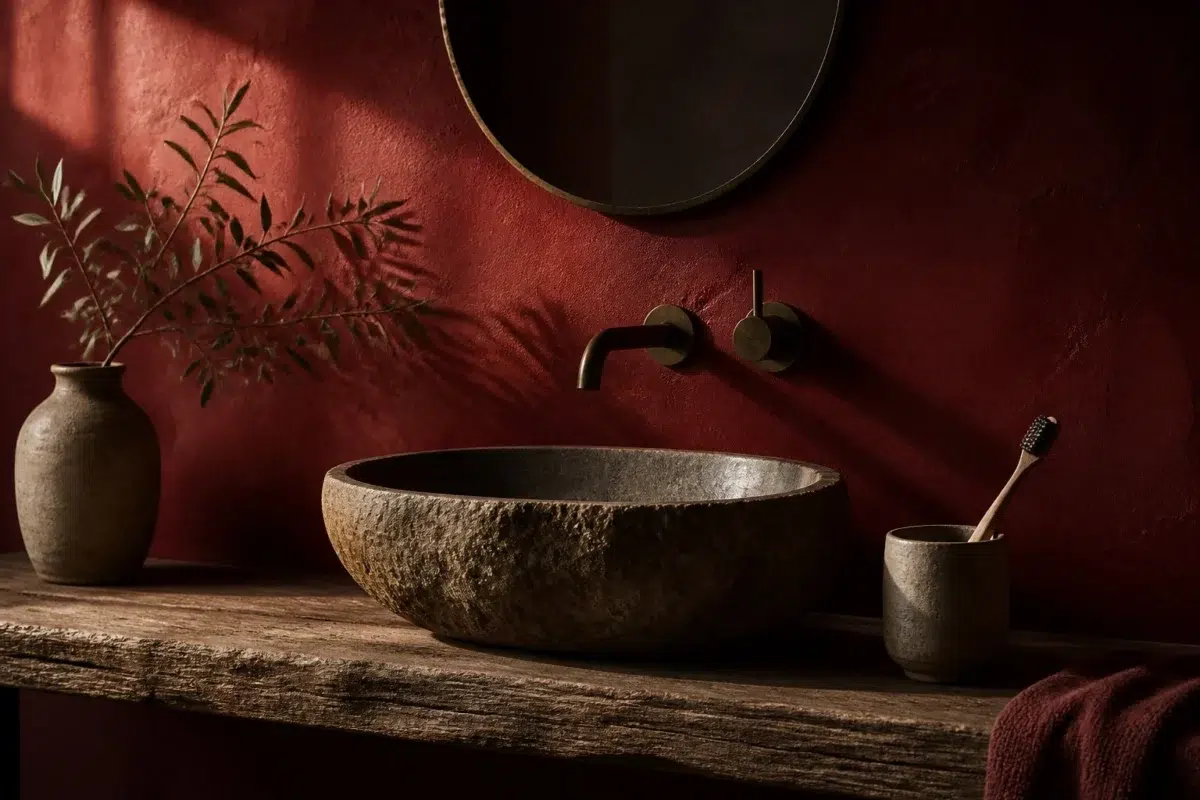 Classy Red paint color — Bathroom (Wabi-Sabi)