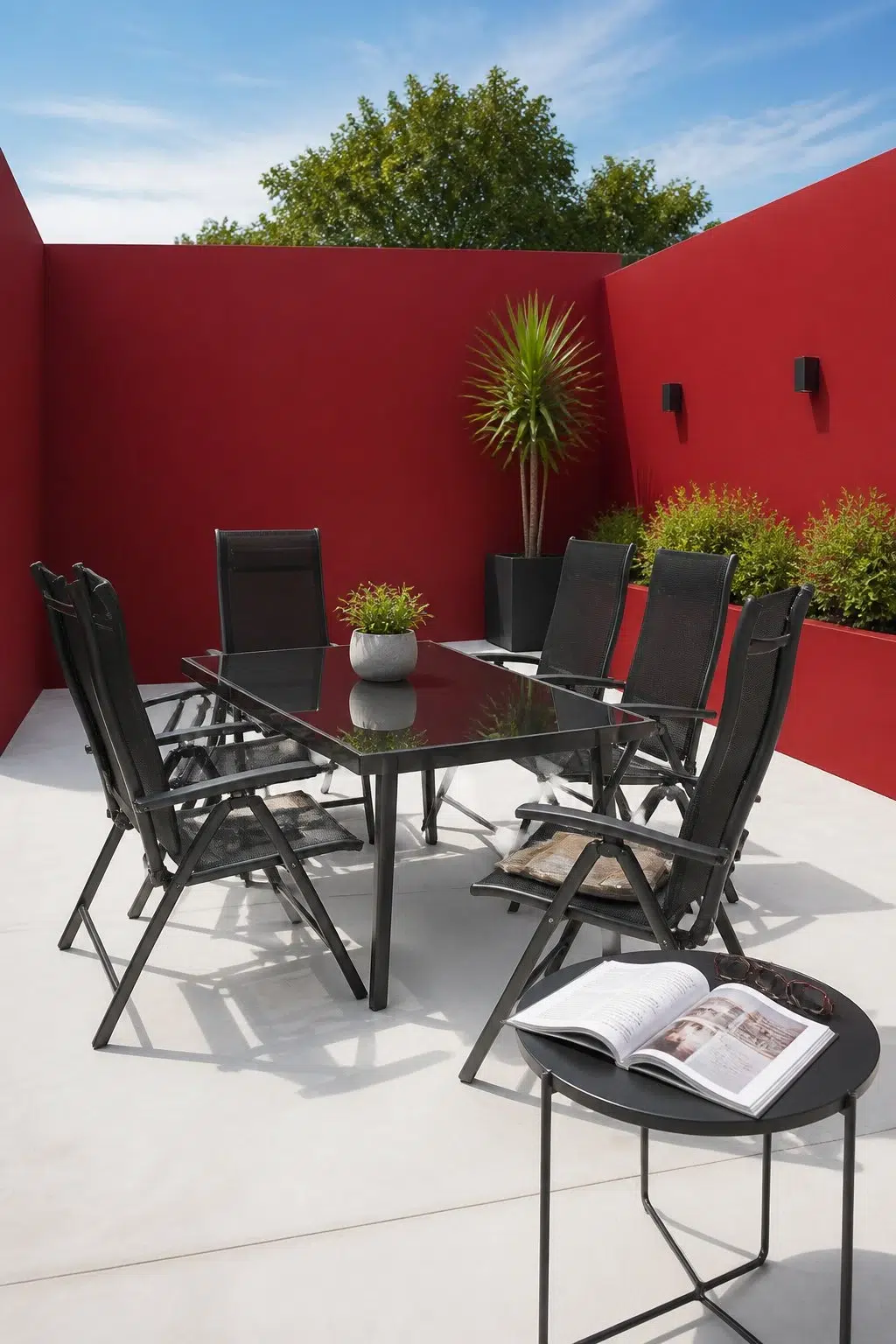 contemporary patio featuring Classy Red by Sherwin-Williams