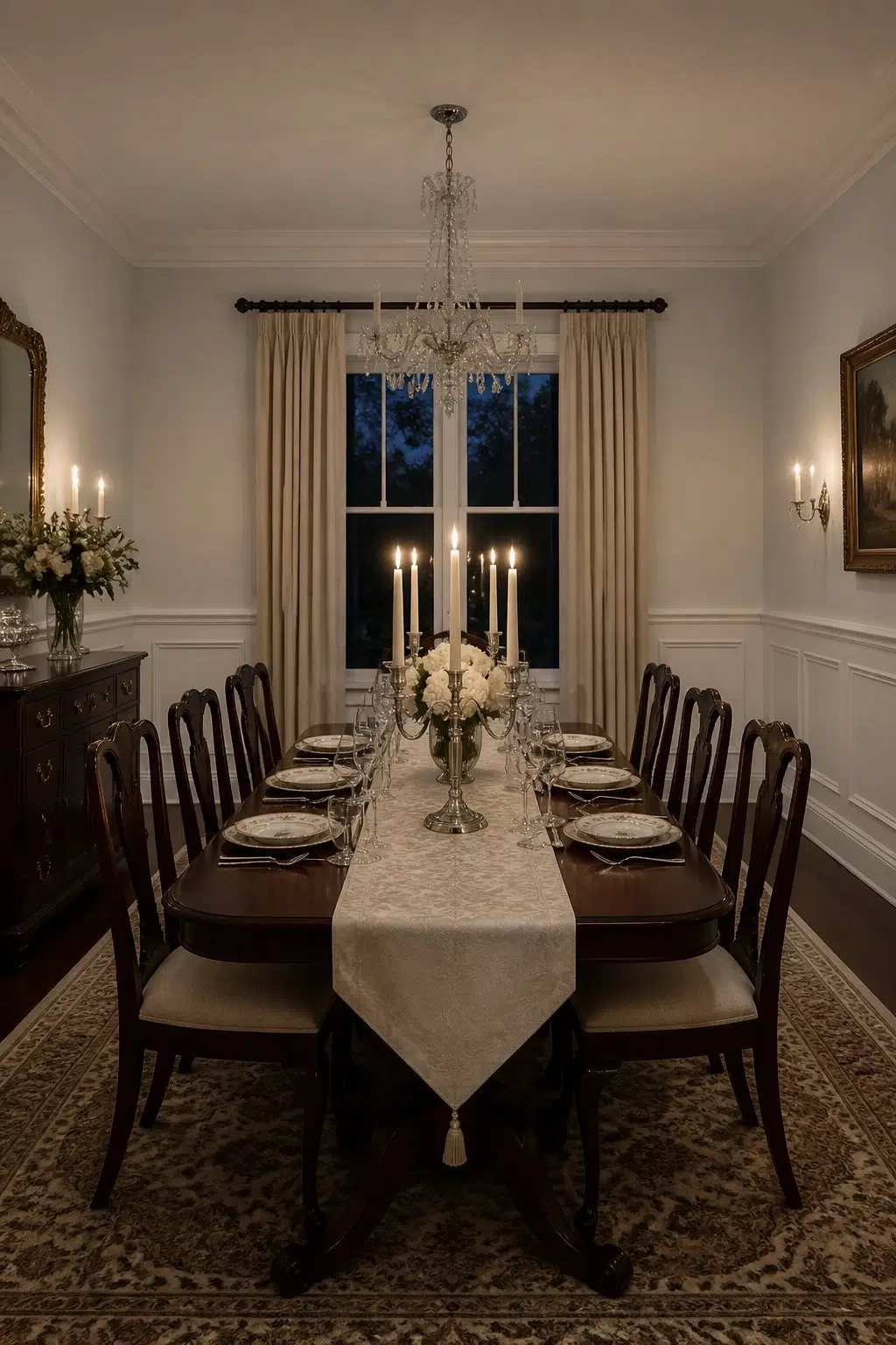 Clean Slate paint in a traditional dining room
