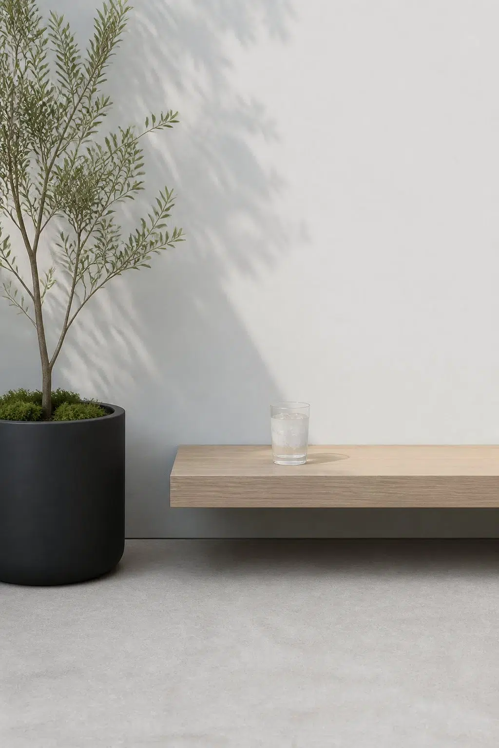 minimalist patio featuring Clean Slate by Sherwin-Williams