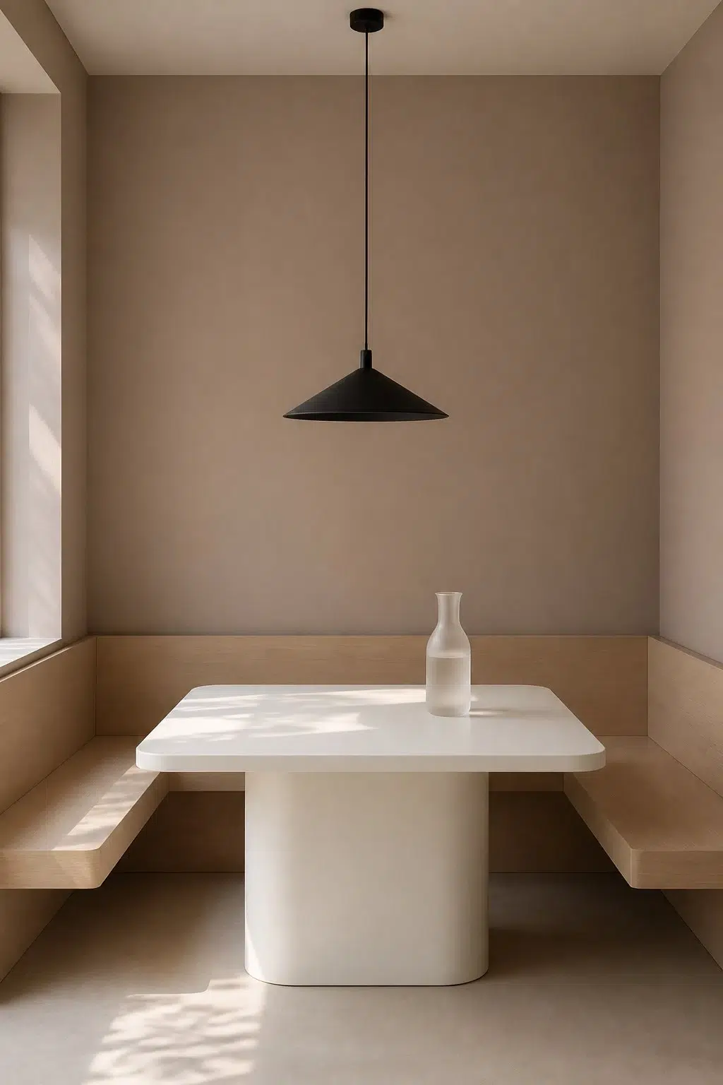 Cocoa Whip paint in a minimalist dining room