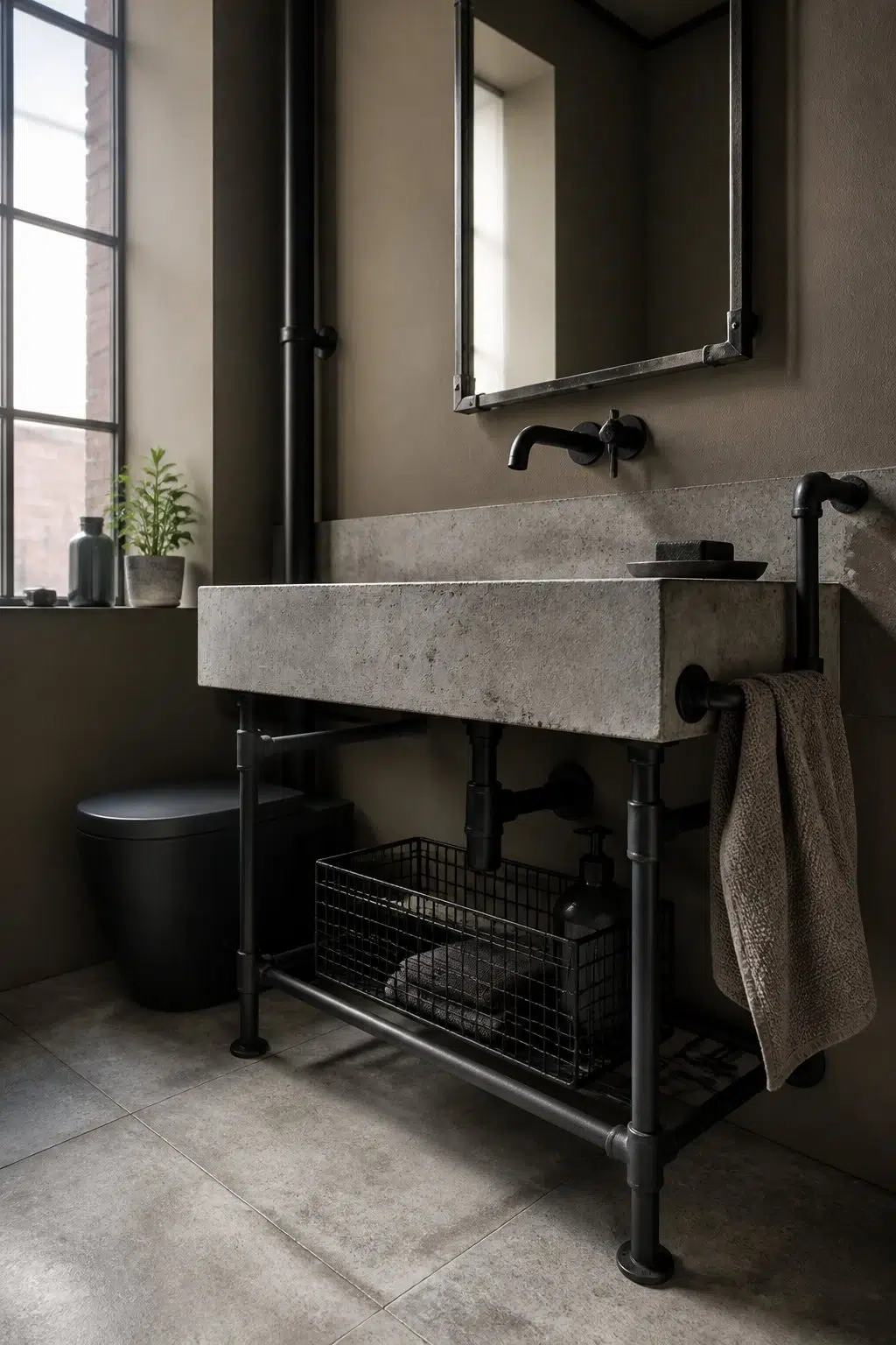 Cocoon — industrial bathroom