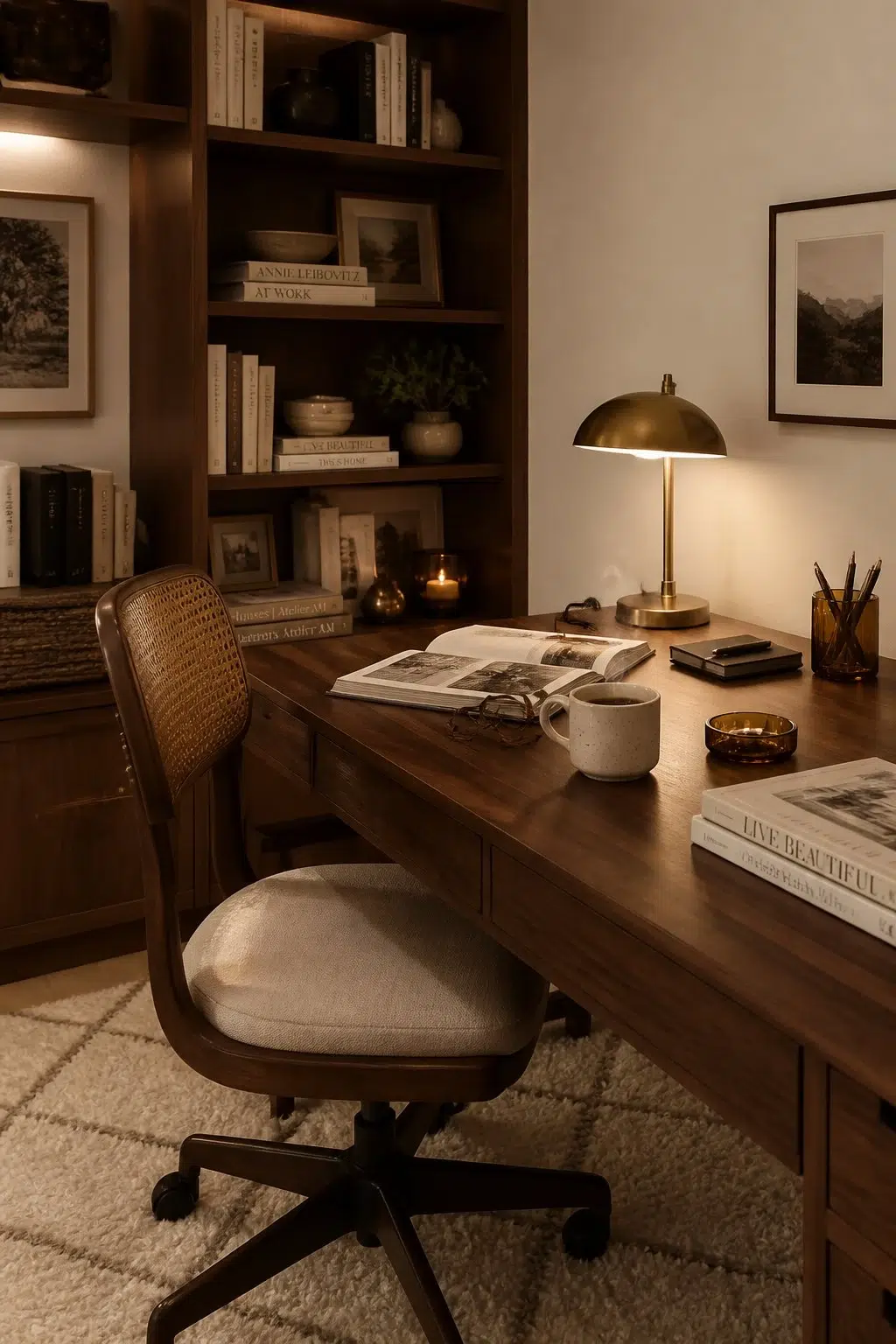 Sherwin-Williams Cold Foam in a warm home office
