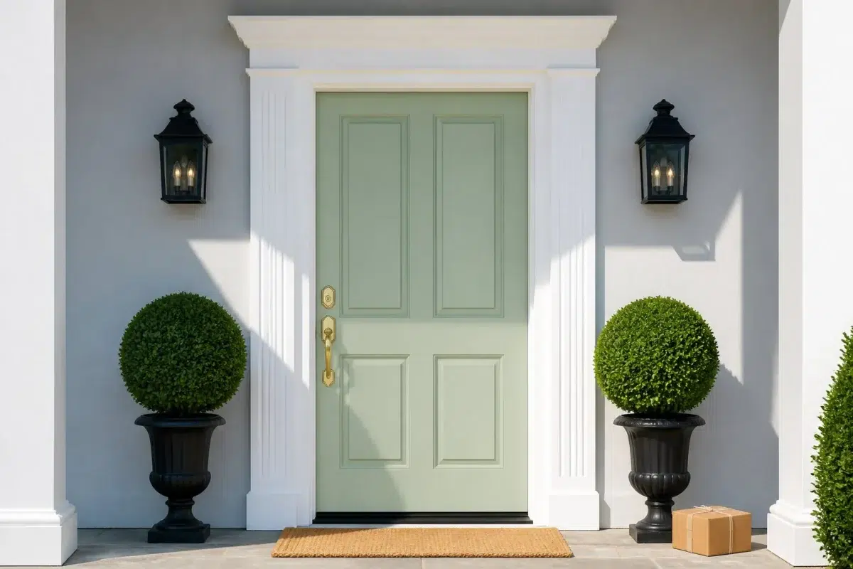 Colonial Revival Sea Green paint color — Front Door (Classy)