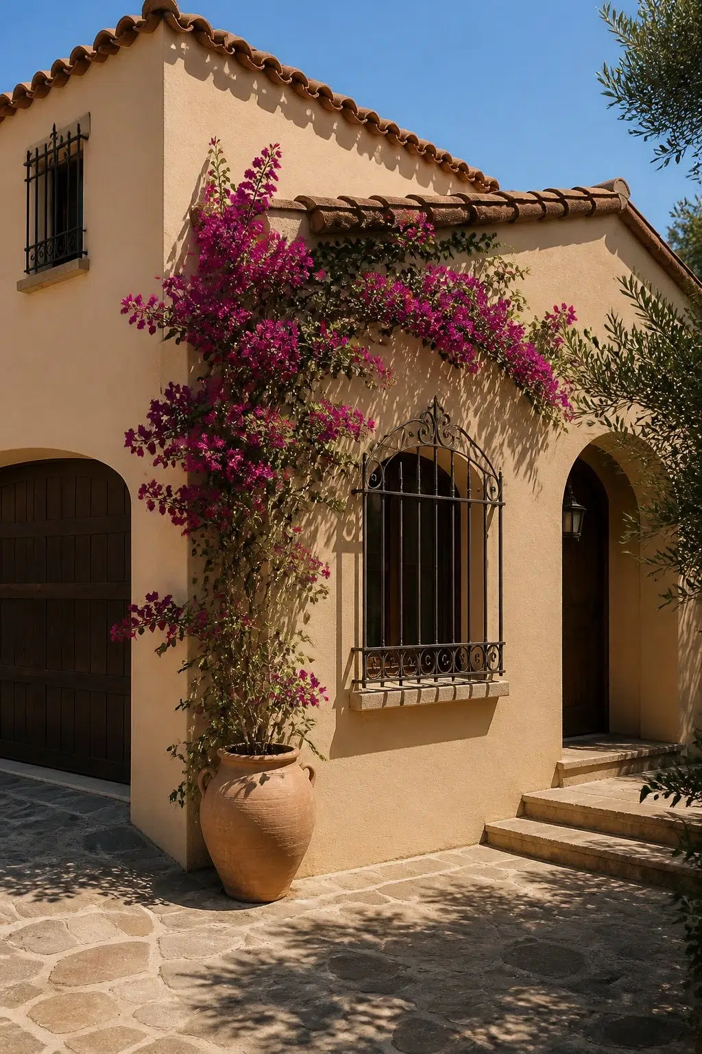 Colonial Revival Tan color — mediterranean house inspiration