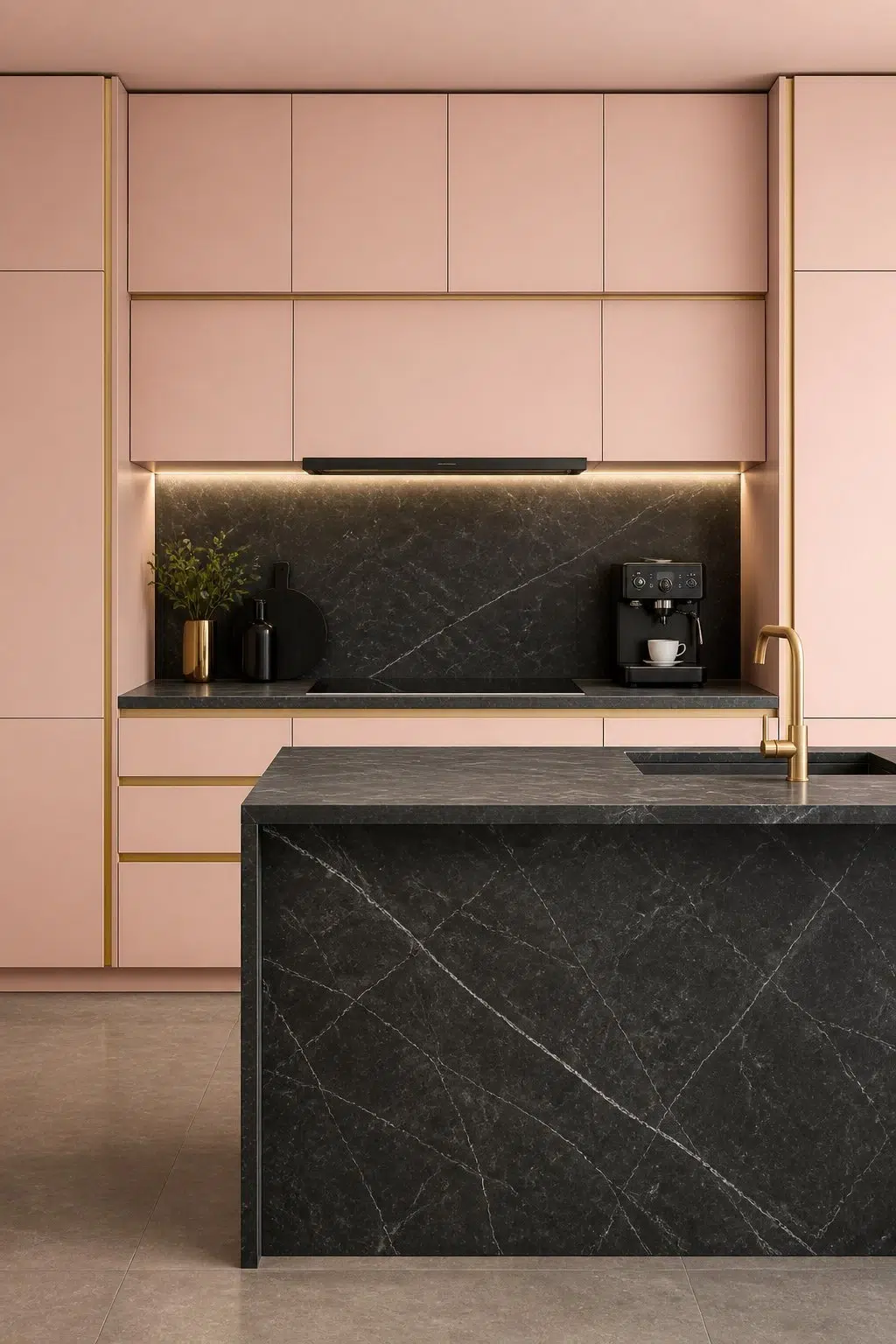 Comical Coral — bold kitchen