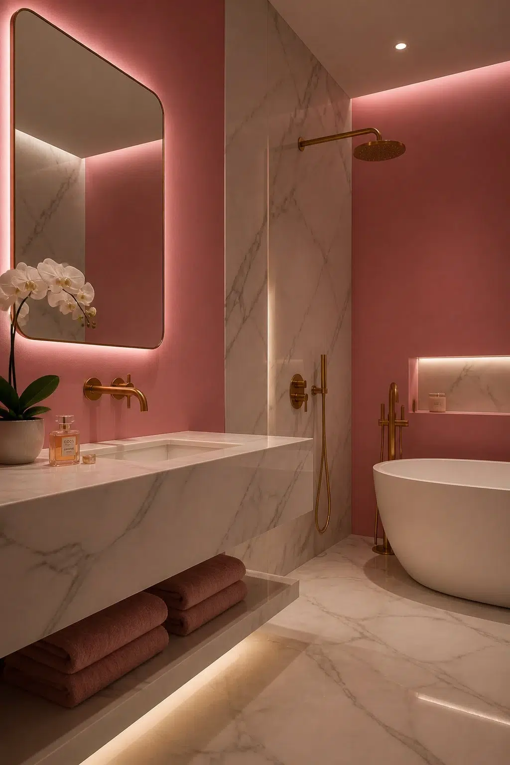 Coming Up Roses — modern luxury bathroom