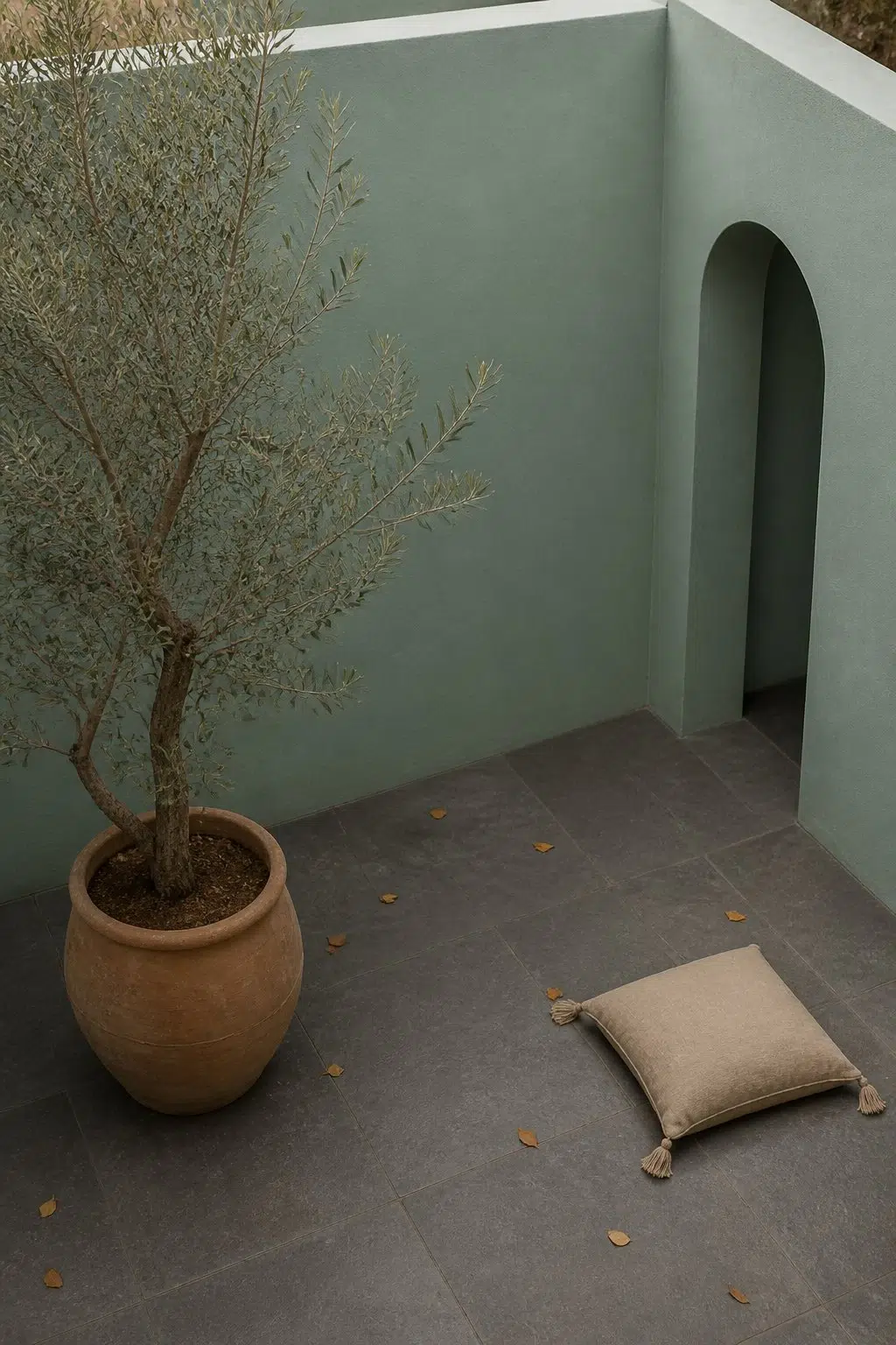 aesthetic patio featuring Composed by Sherwin-Williams