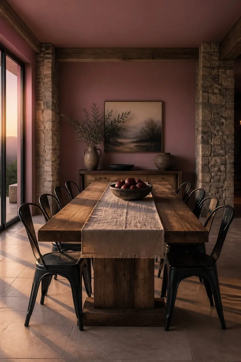 Concerto paint in a rustic modern dining room