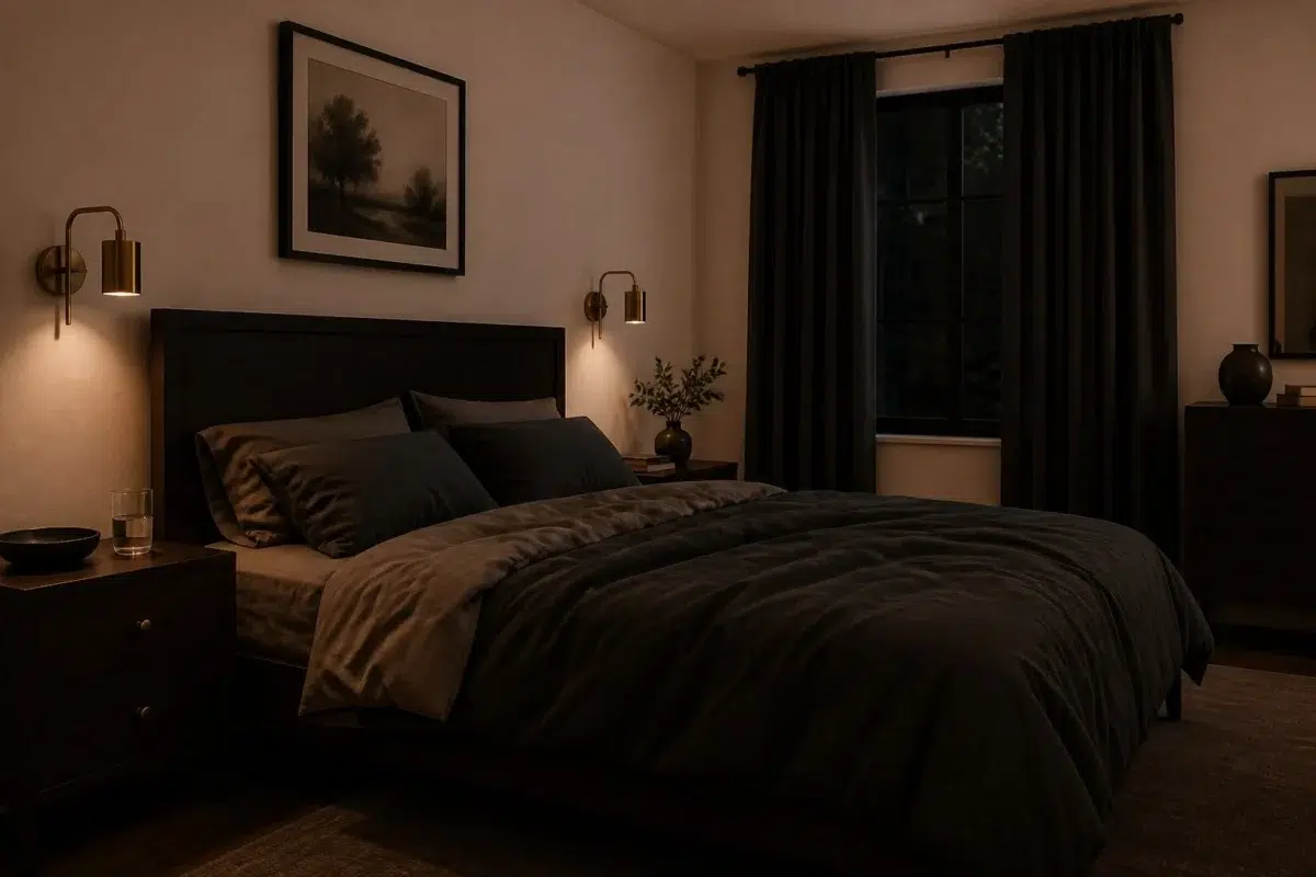 Conch Shell paint color — Bedroom (Moody)