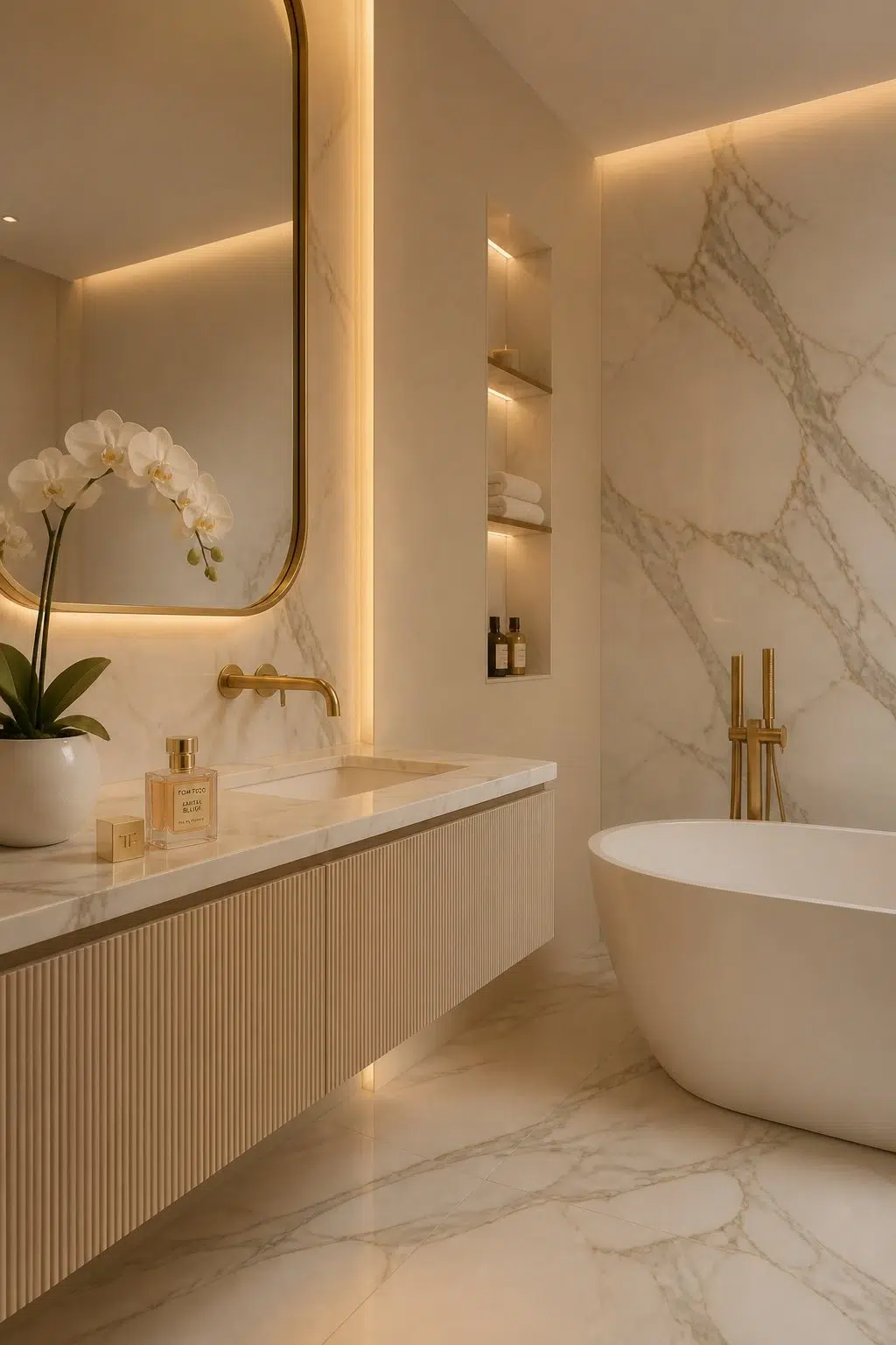 Concord Buff — modern luxury bathroom