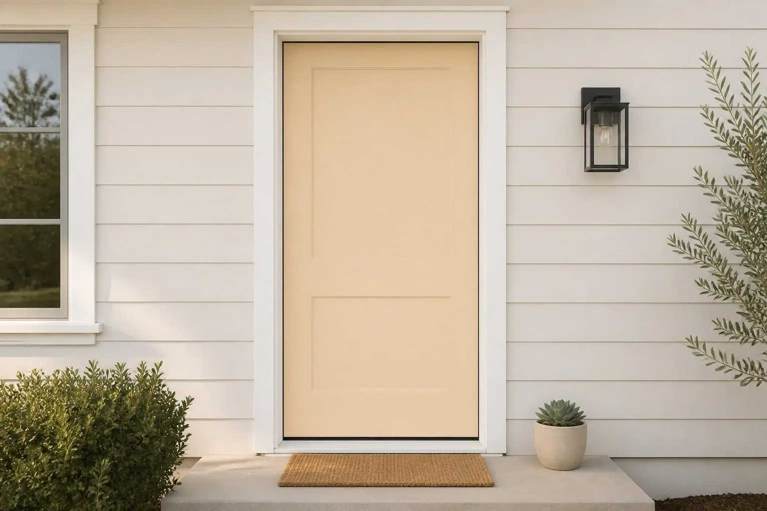 Concord Buff paint color — Front Door (Minimalist)