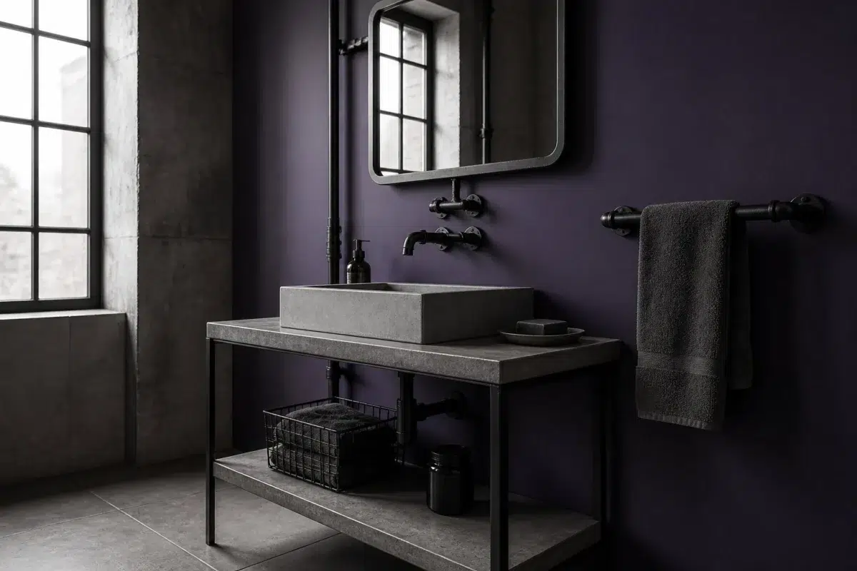 Concord Grape paint color — Bathroom (Industrial)