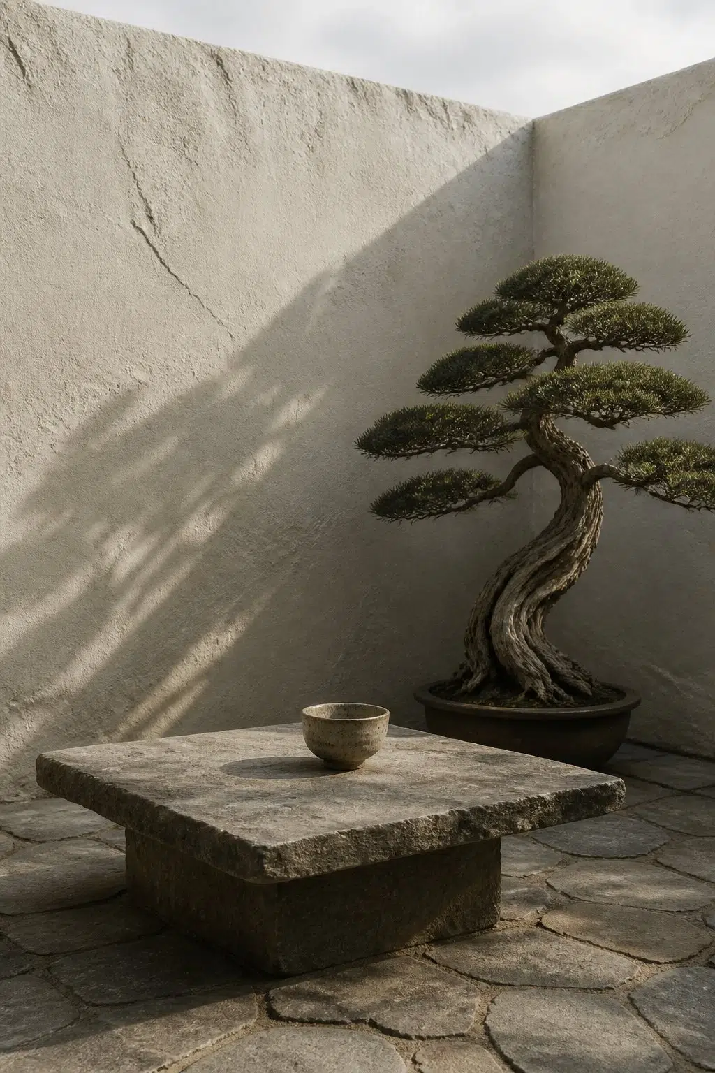 wabi-sabi patio featuring Constellation by Sherwin-Williams