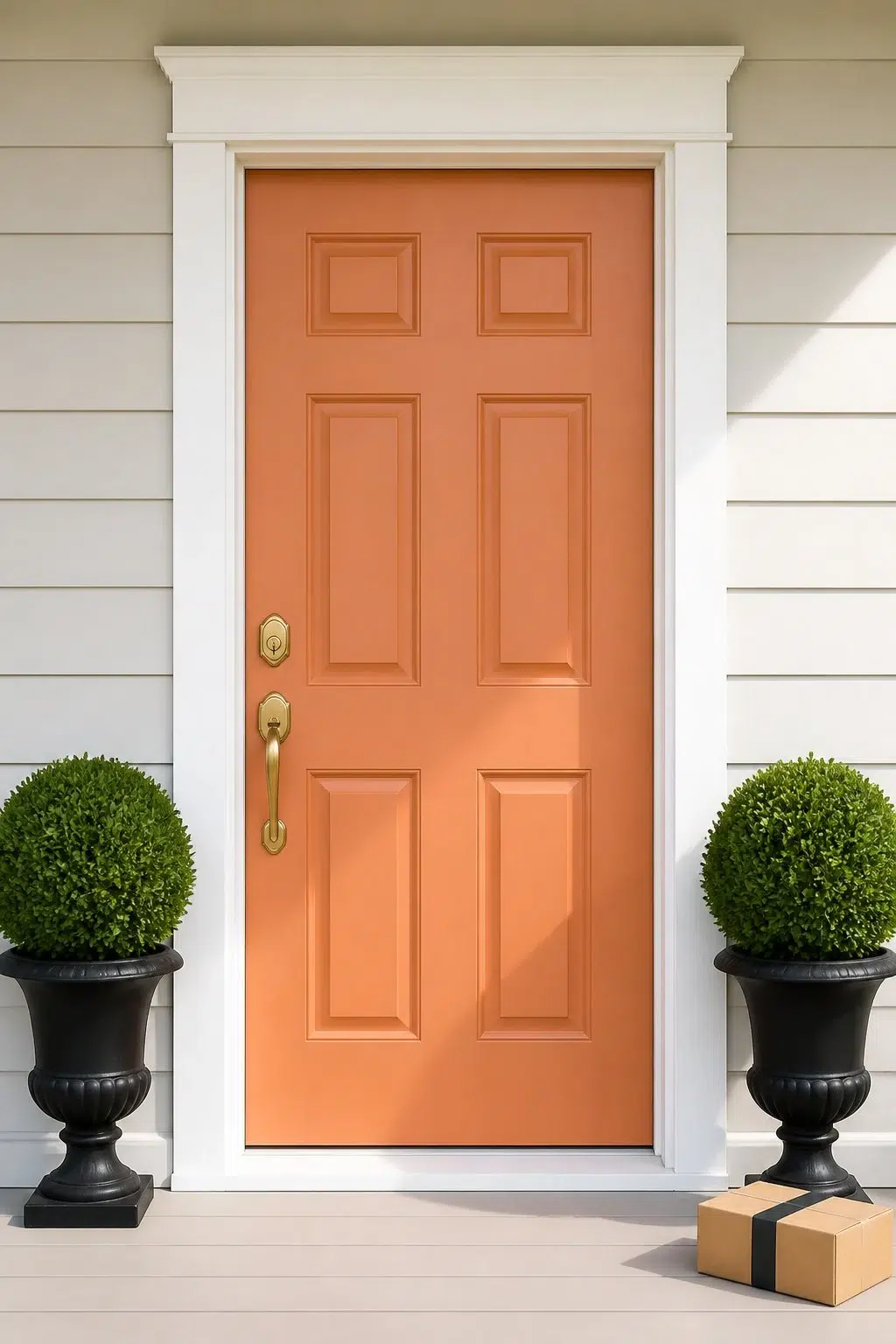classy front door featuring Copper Harbor by Sherwin-Williams