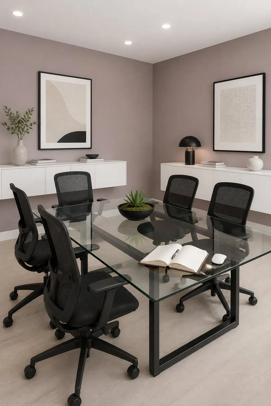 Coquina paint in a contemporary dining room