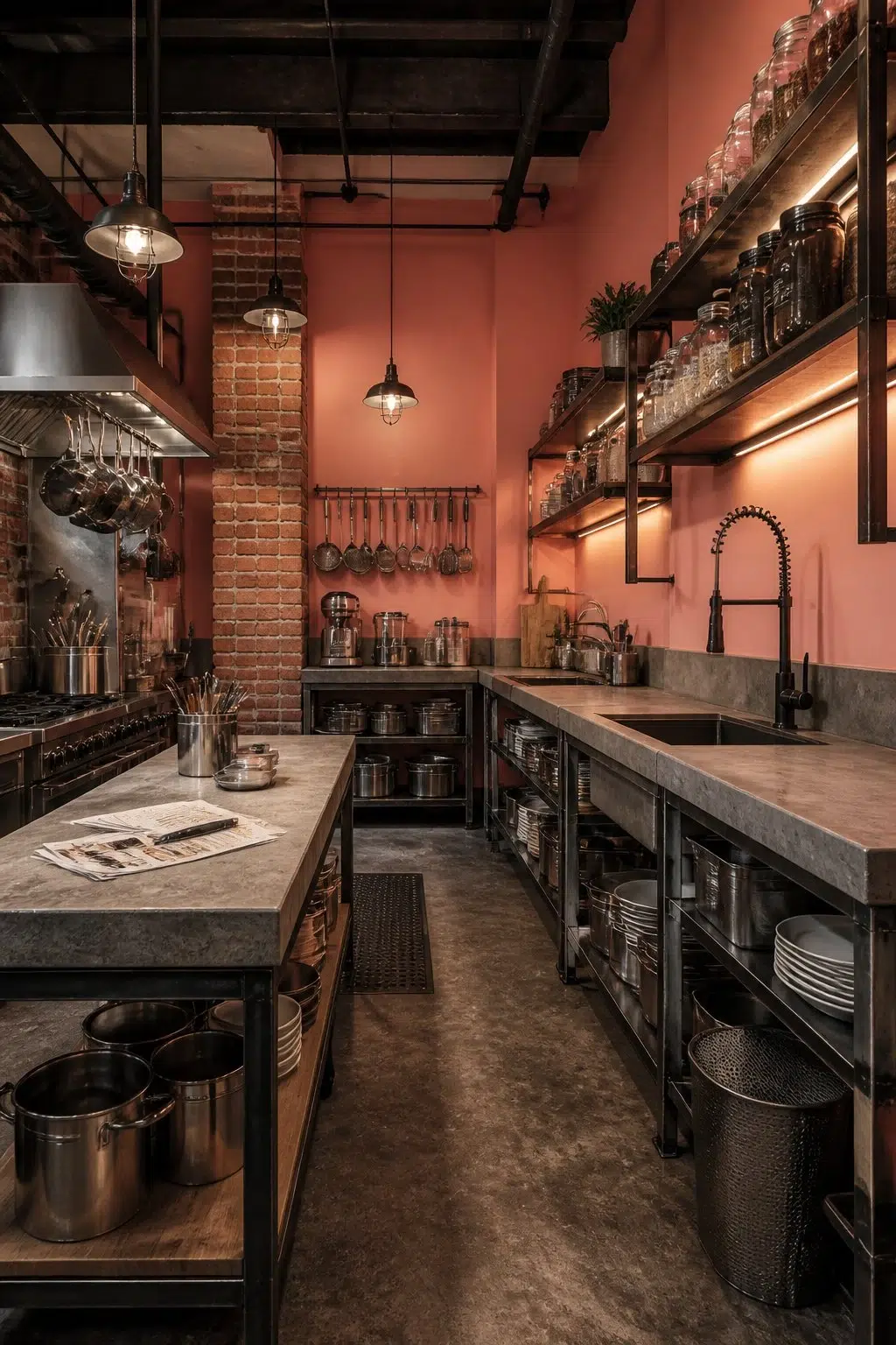 Coral Bead — industrial kitchen