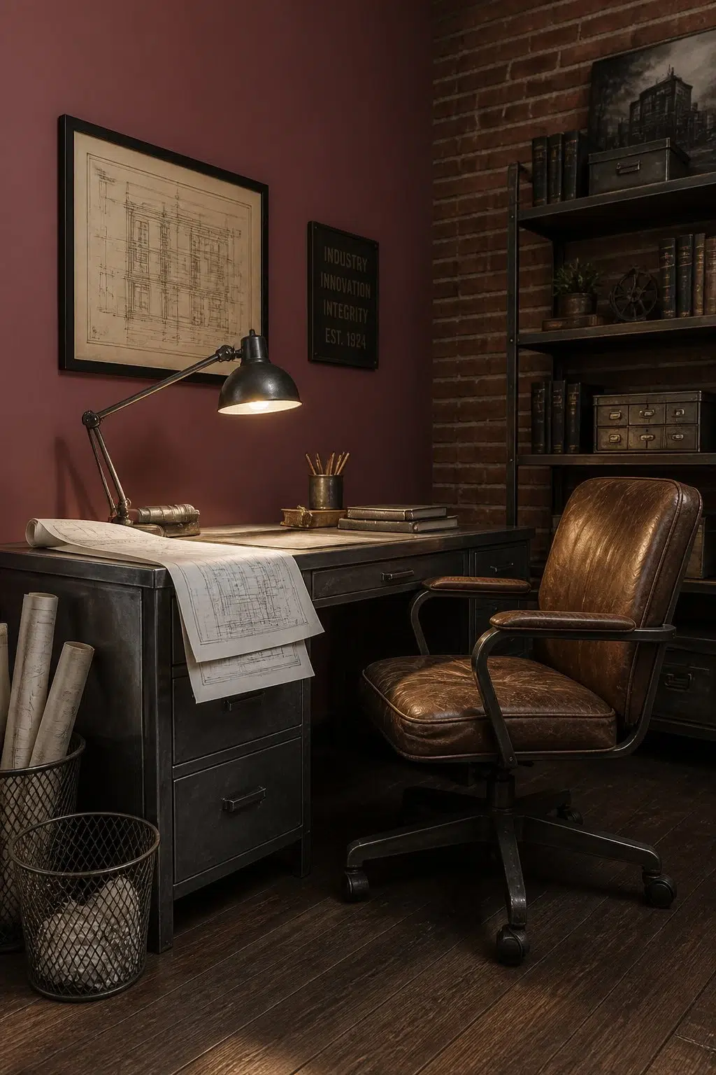 Sherwin-Williams Cordial in a industrial home office