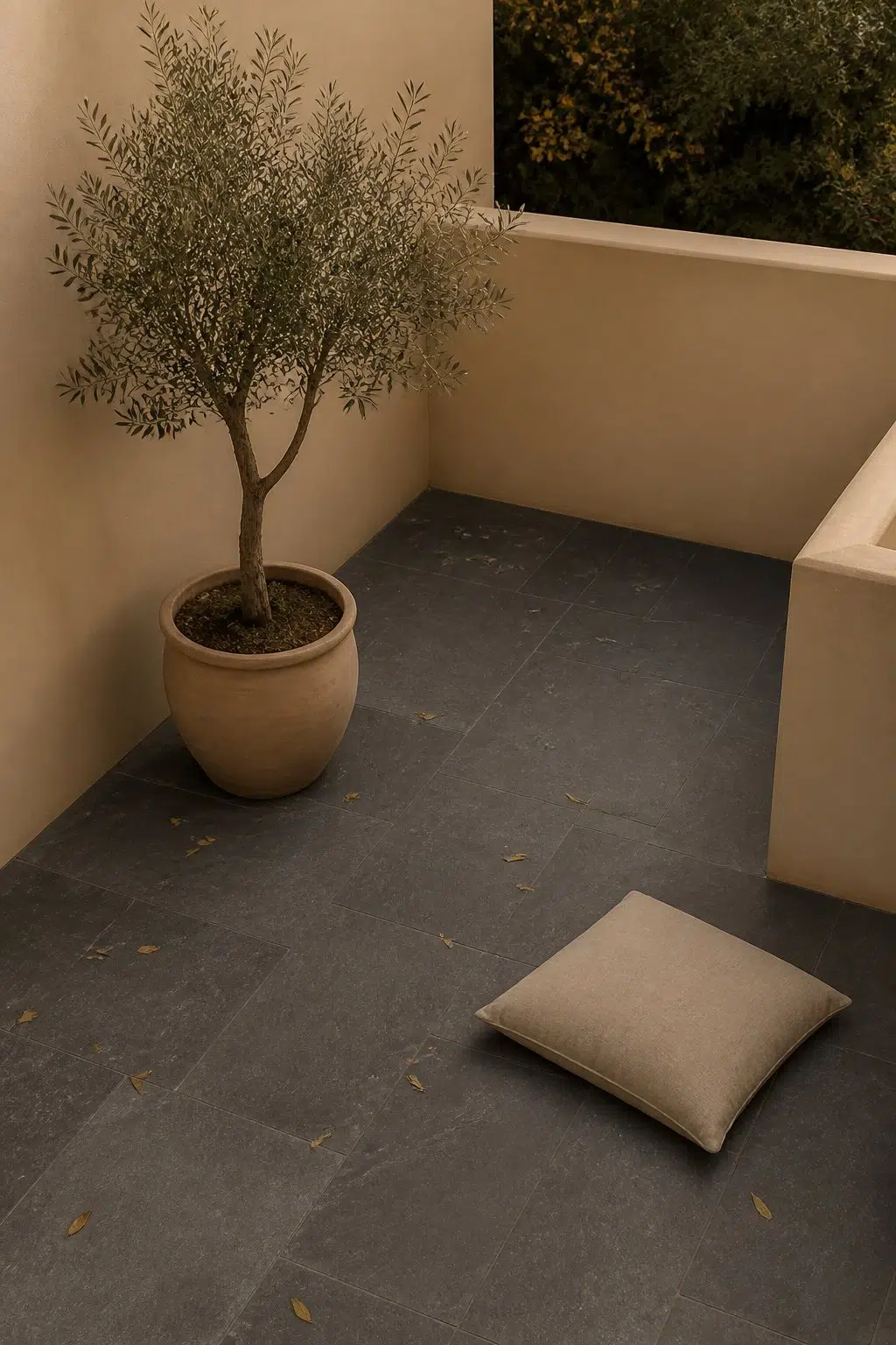 aesthetic patio featuring Cork Wedge by Sherwin-Williams