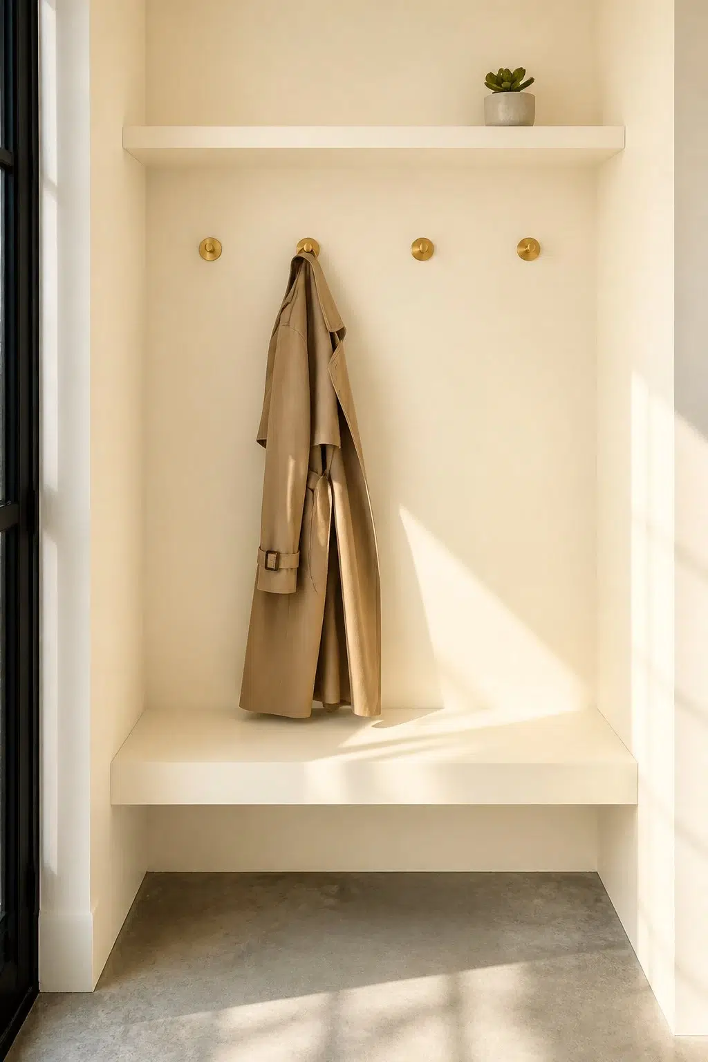 Corona paint in a tiny mudroom