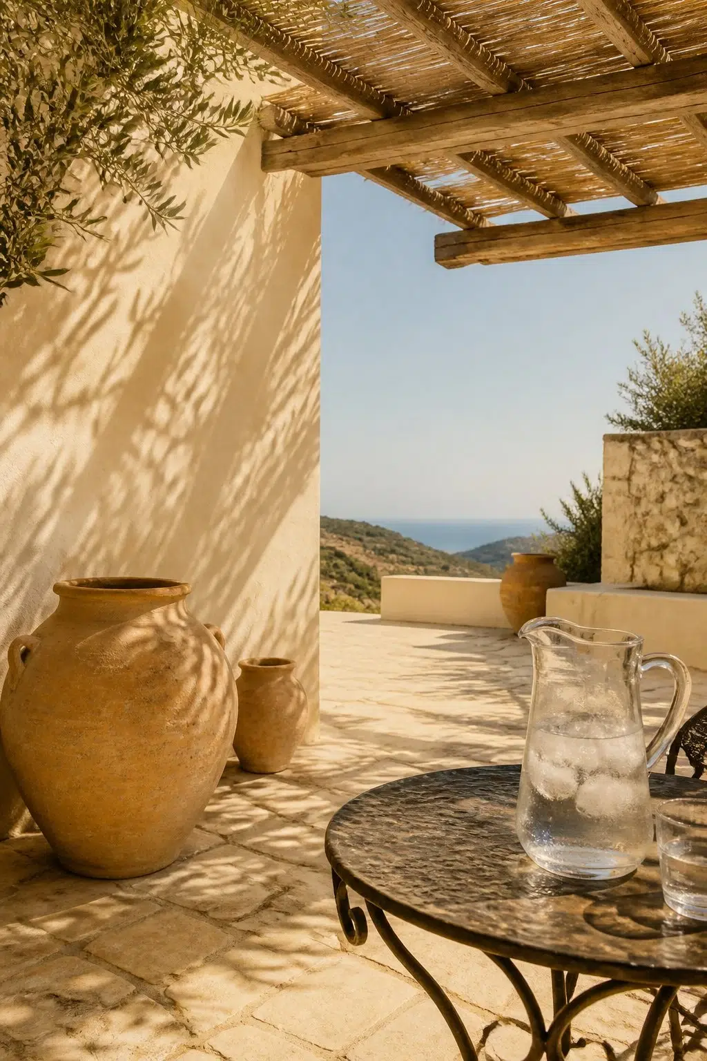 mediterranean patio featuring Corona by Sherwin-Williams