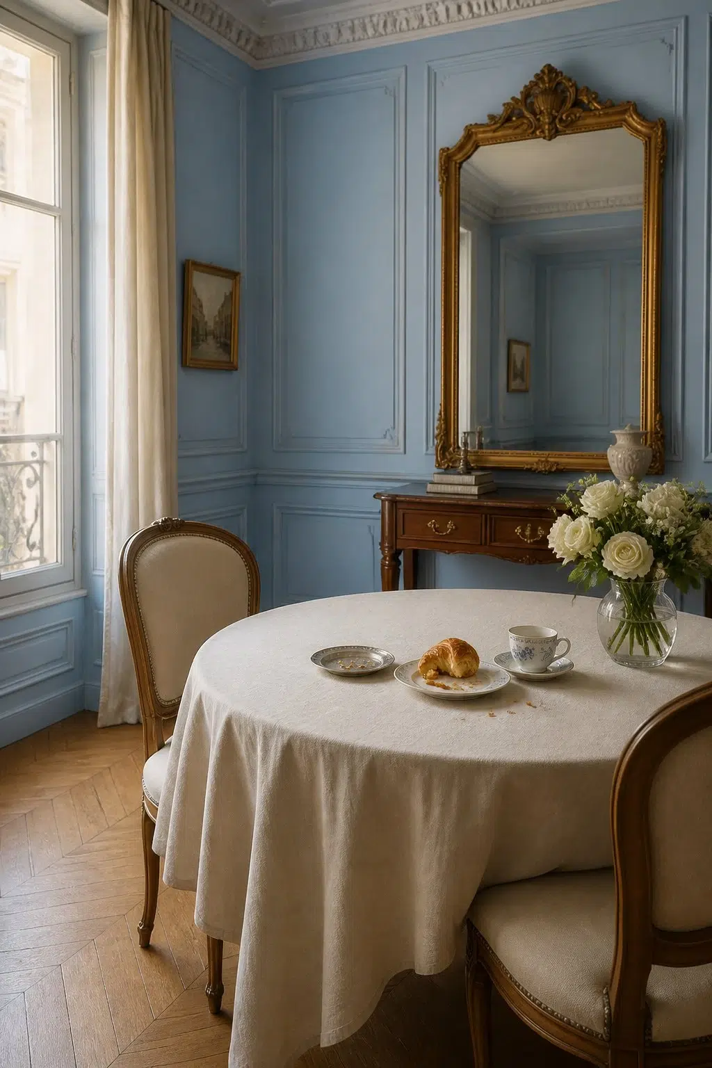Cosmos paint in a parisian dining room