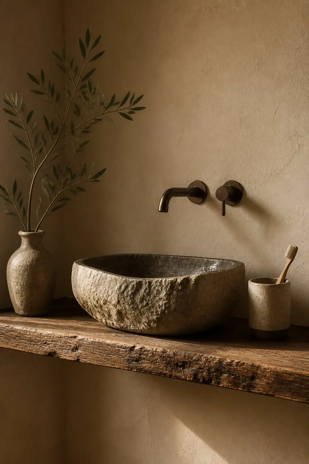 Cottage Cream — wabi-sabi bathroom