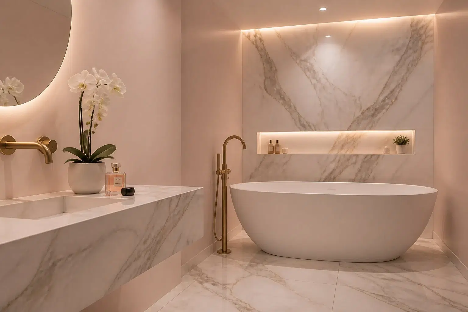 Cotton Candy paint color — Bathroom (Modern Luxury)
