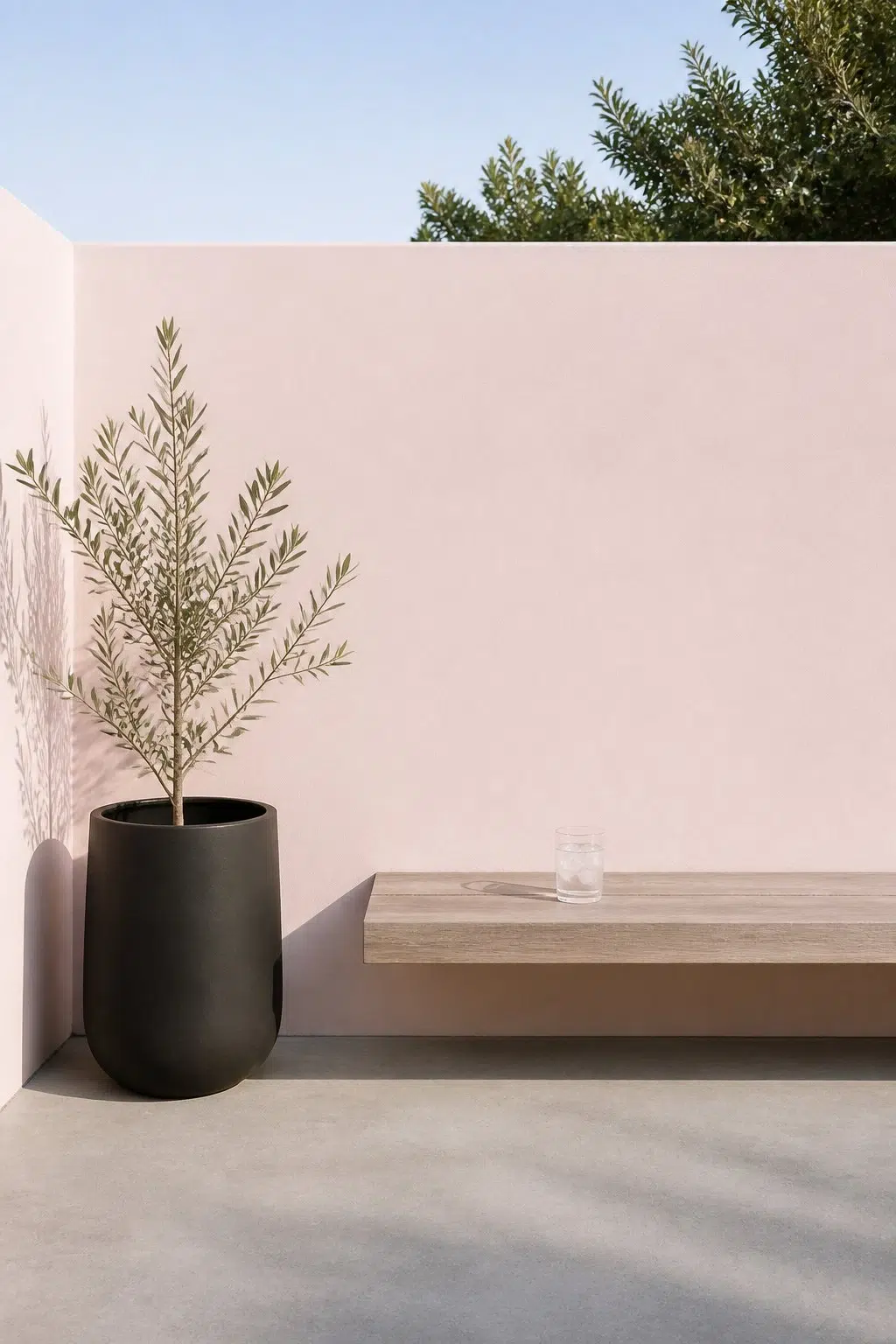 minimalist patio featuring Cotton Candy by Sherwin-Williams