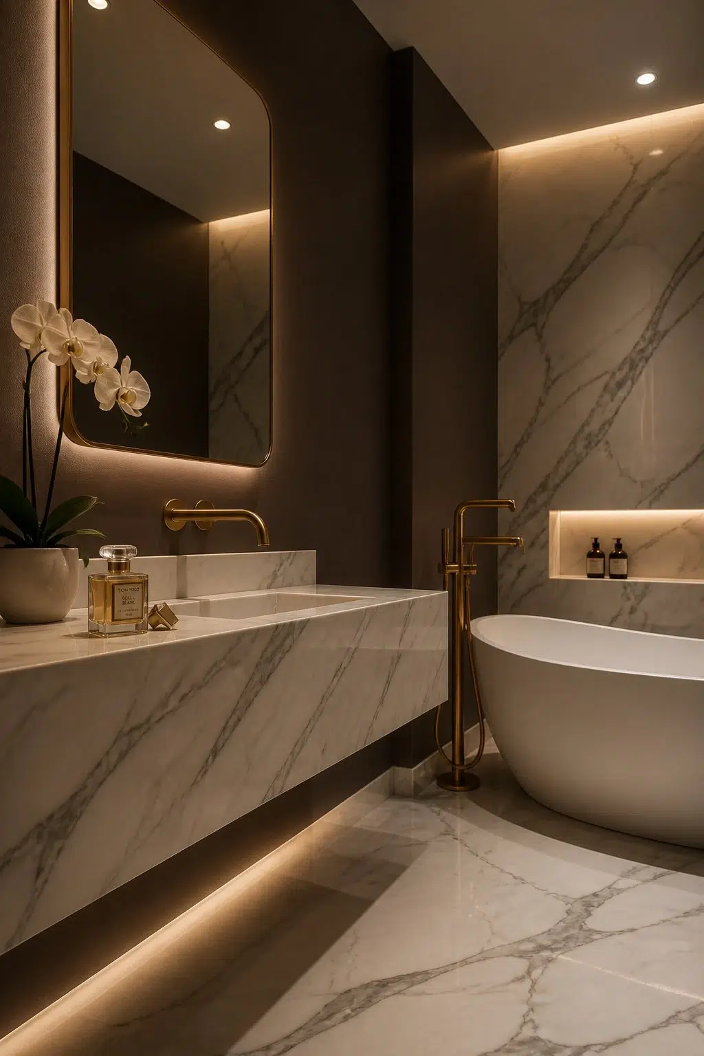Cracked Pepper — modern luxury bathroom