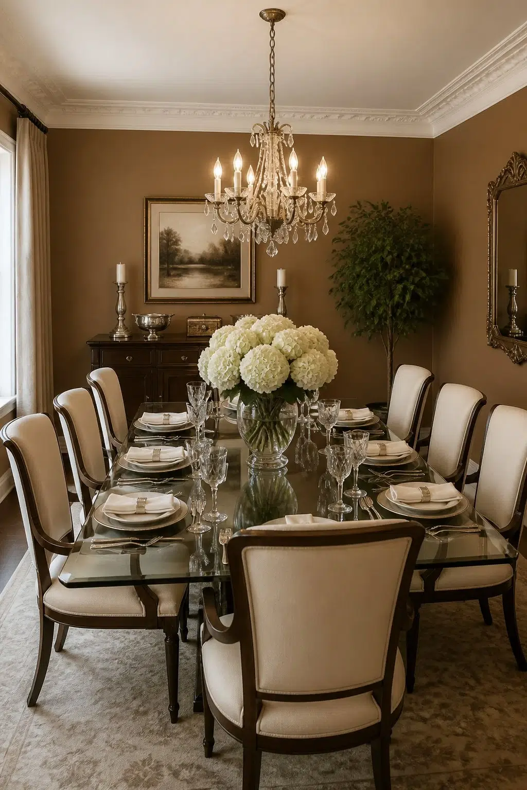 Craft Paper paint in a elegant dining room