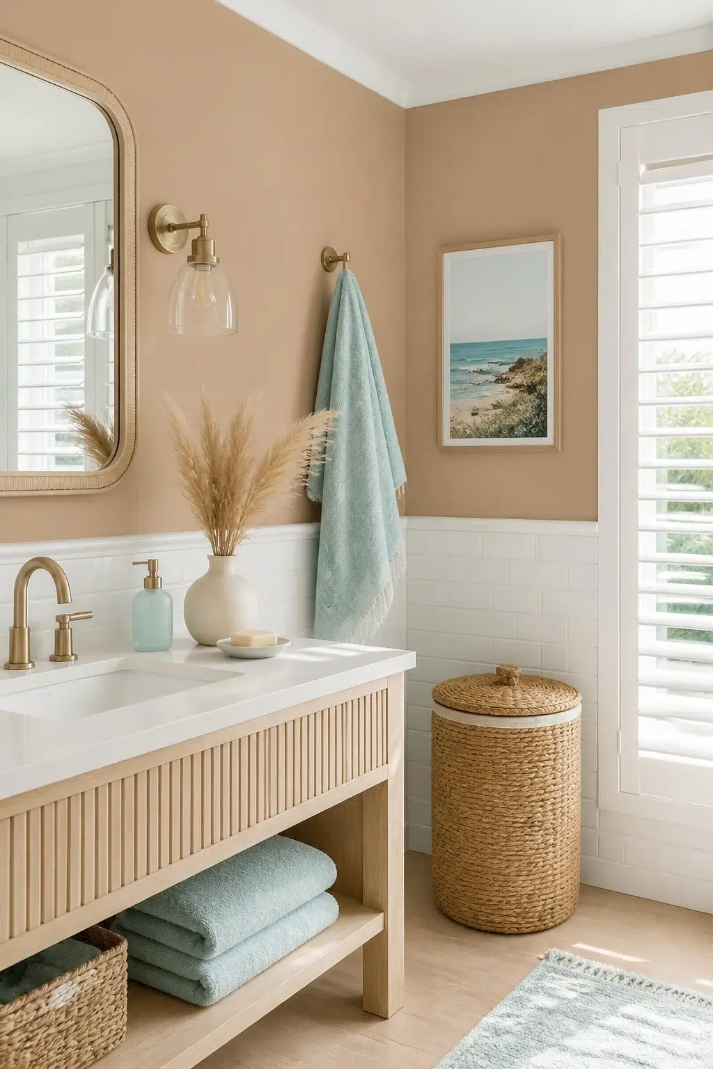 Craftsman Brown — coastal bathroom