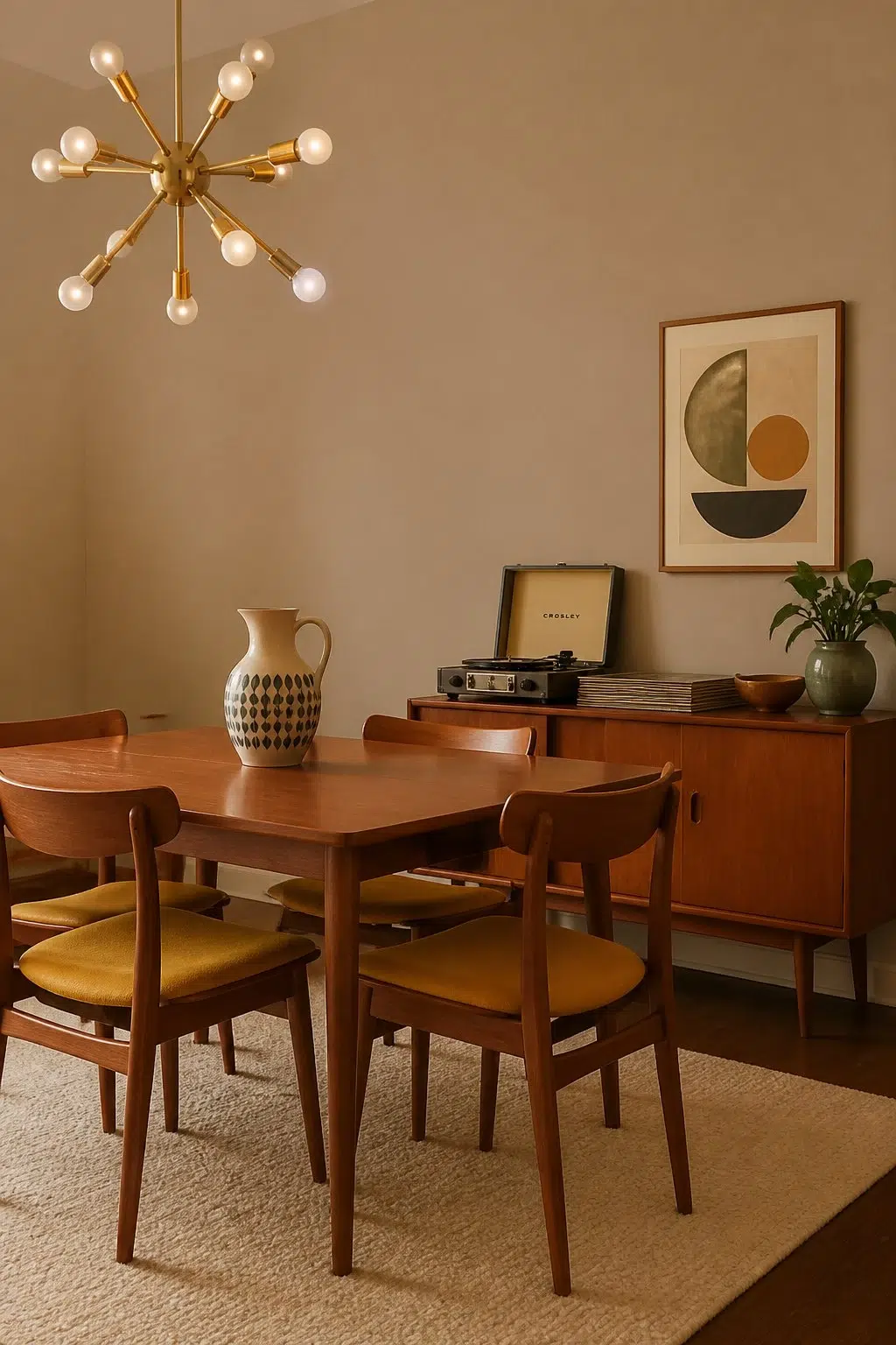 Craftsman Brown — mid century dining room