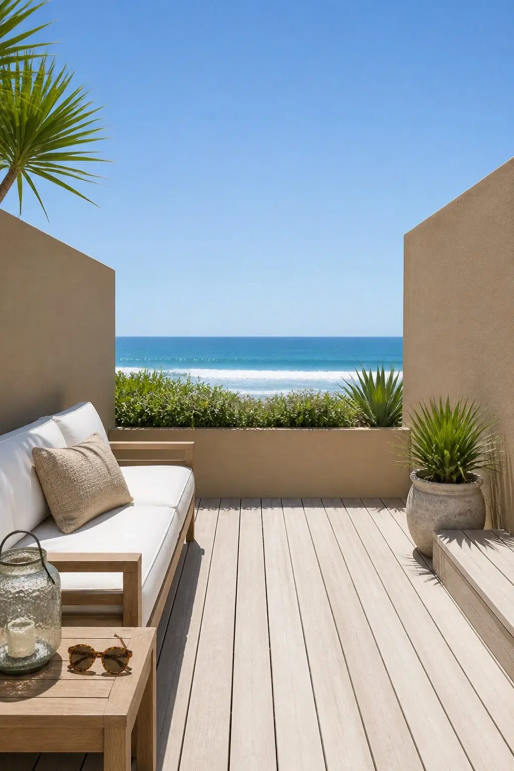 coastal patio featuring Craftsman Brown by Sherwin-Williams