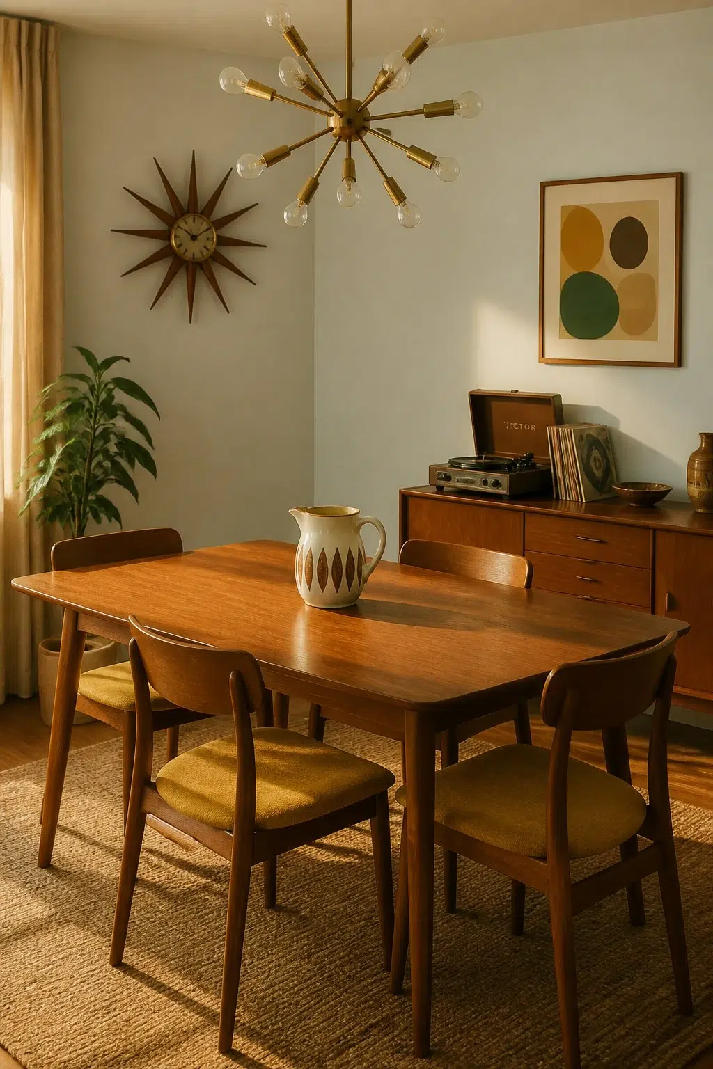 Create paint in a mid century dining room