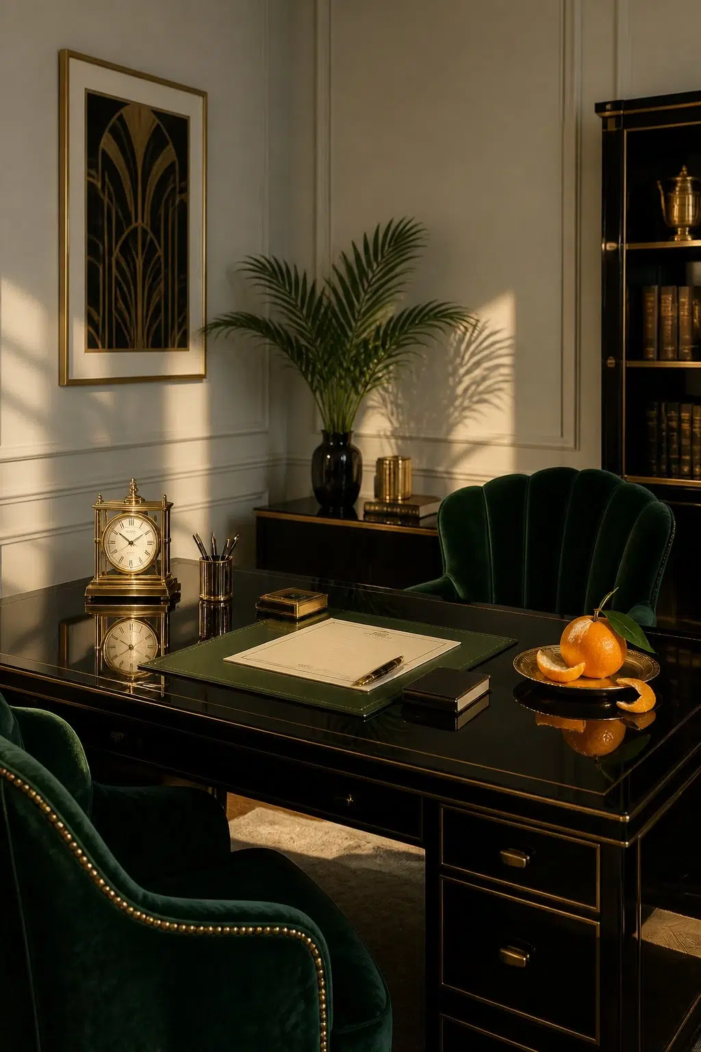 Sherwin-Williams Create in a art deco home office