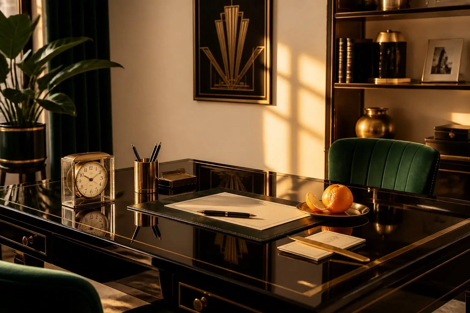 Creme paint color — Home Office (Art Deco)