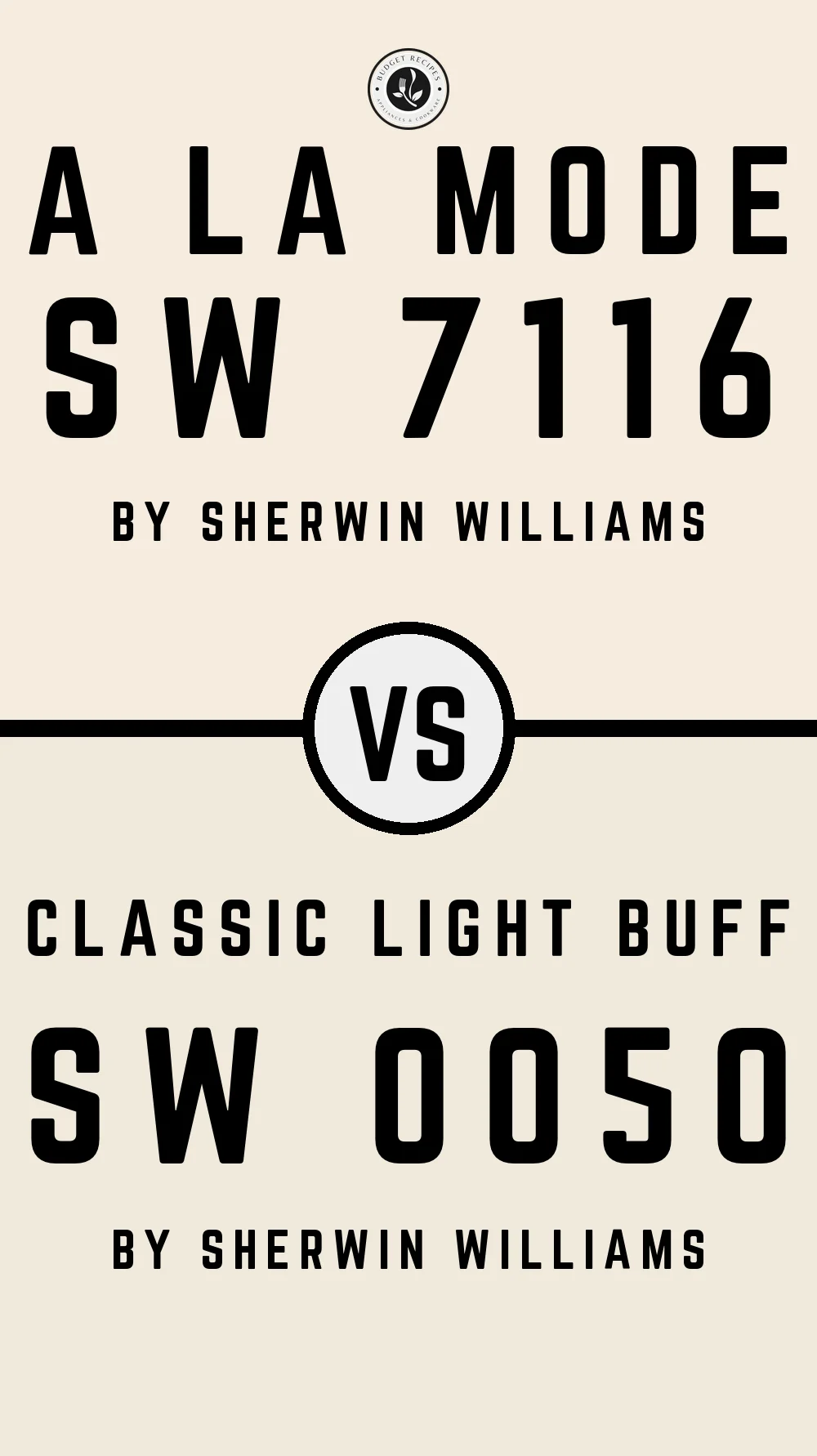 A La Mode SW 7116 vs Classic Light Buff SW 0050