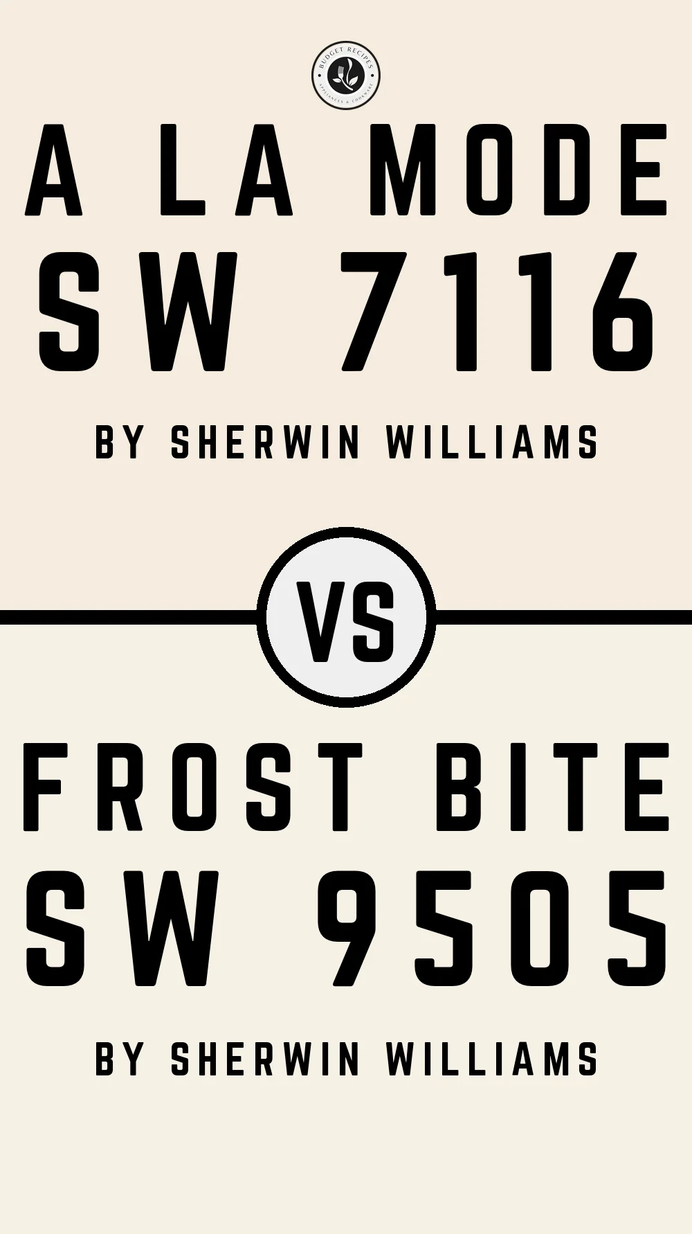 A La Mode SW 7116 vs Frost Bite SW 9505