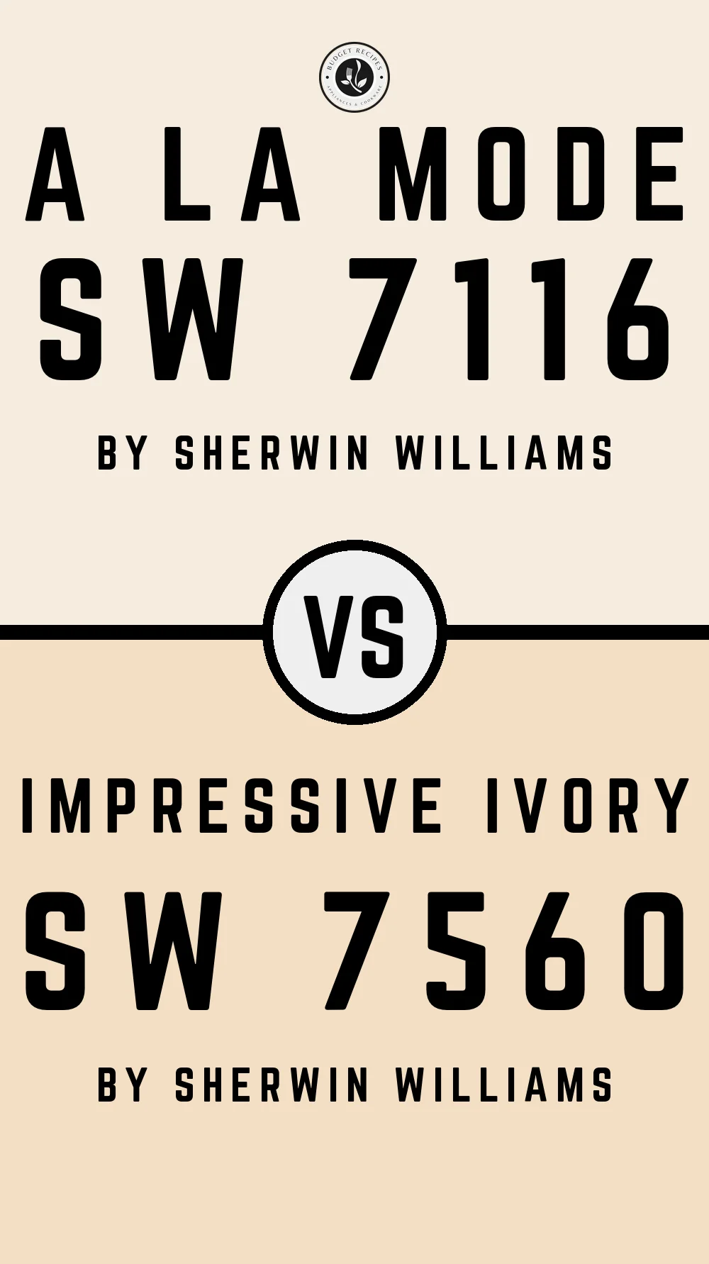 A La Mode SW 7116 vs Impressive Ivory SW 7560