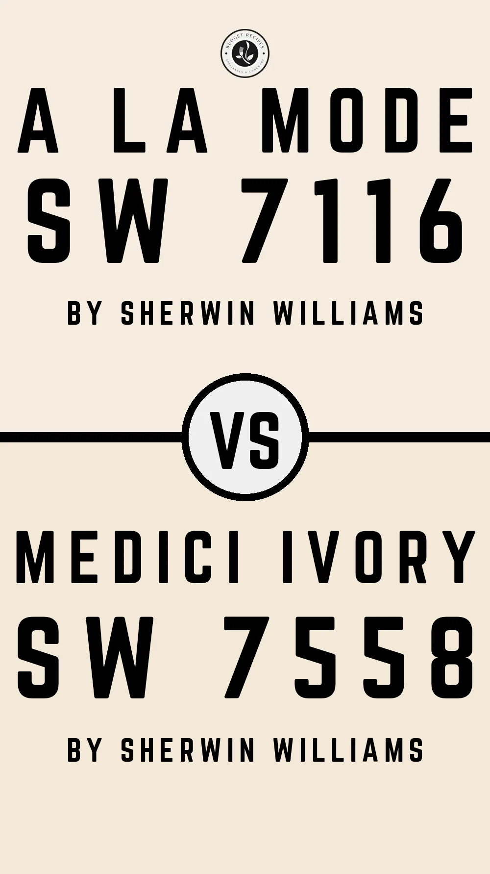 A La Mode SW 7116 vs Medici Ivory SW 7558